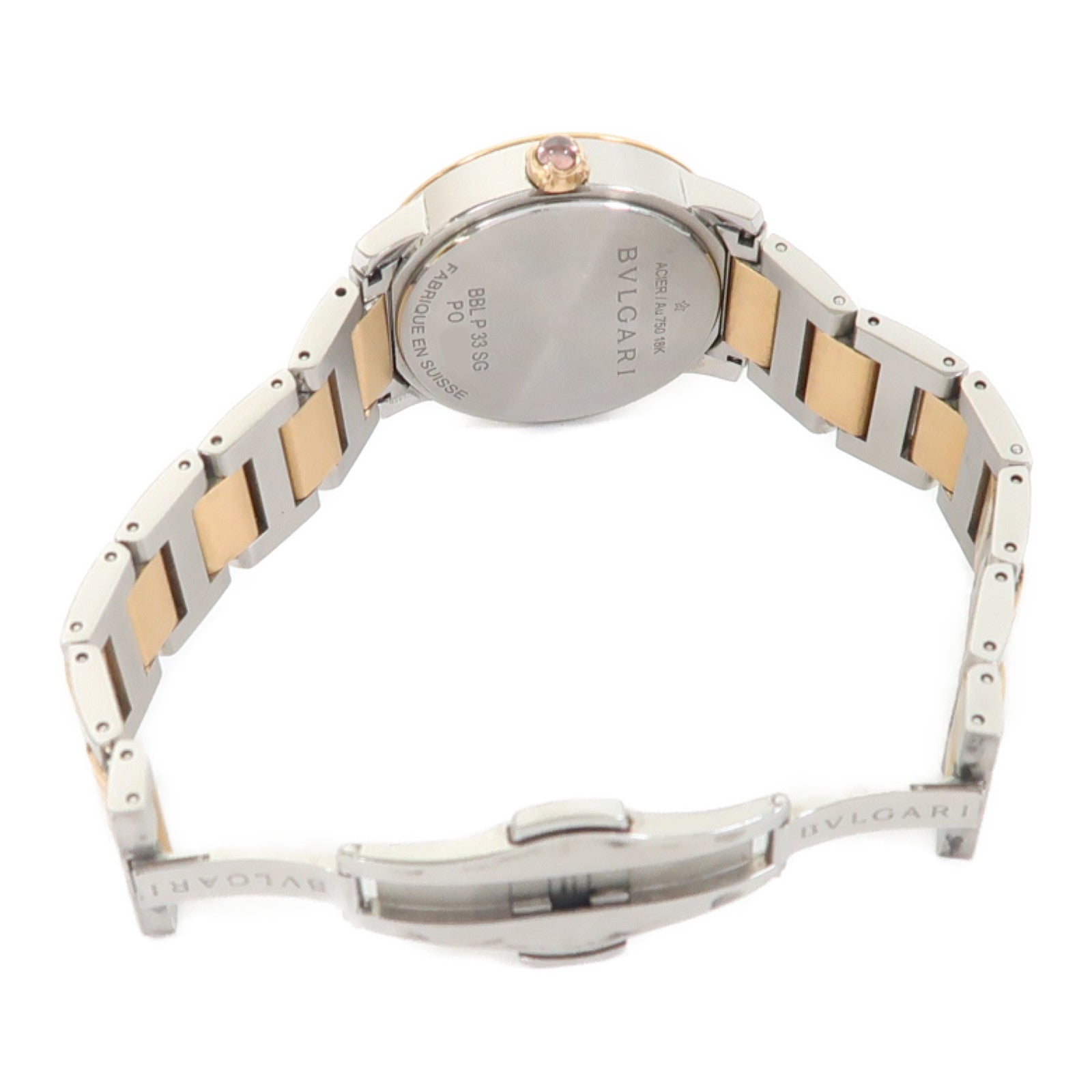 BVLGARI Bvlgari Bvlgari不鏽鋼/18K玫瑰金手錶自動機芯珠光色