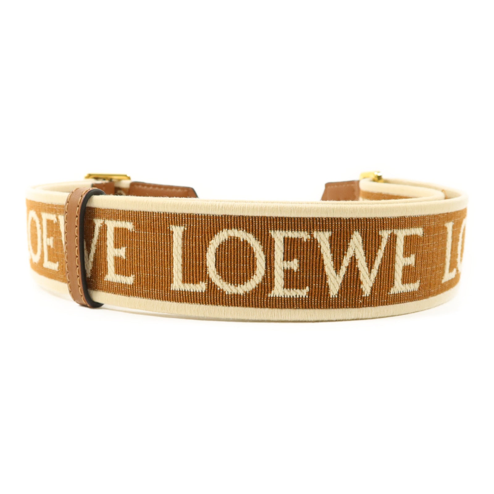 LOEWE 帆布/牛皮皮革Shoulder Strap肩帶