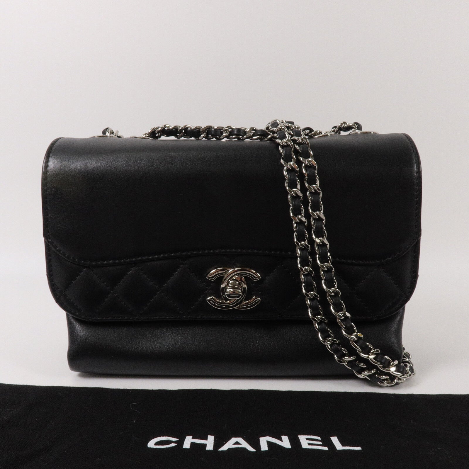 CHANEL 羊皮皮革Chain Shoulder鏈帶肩背袋