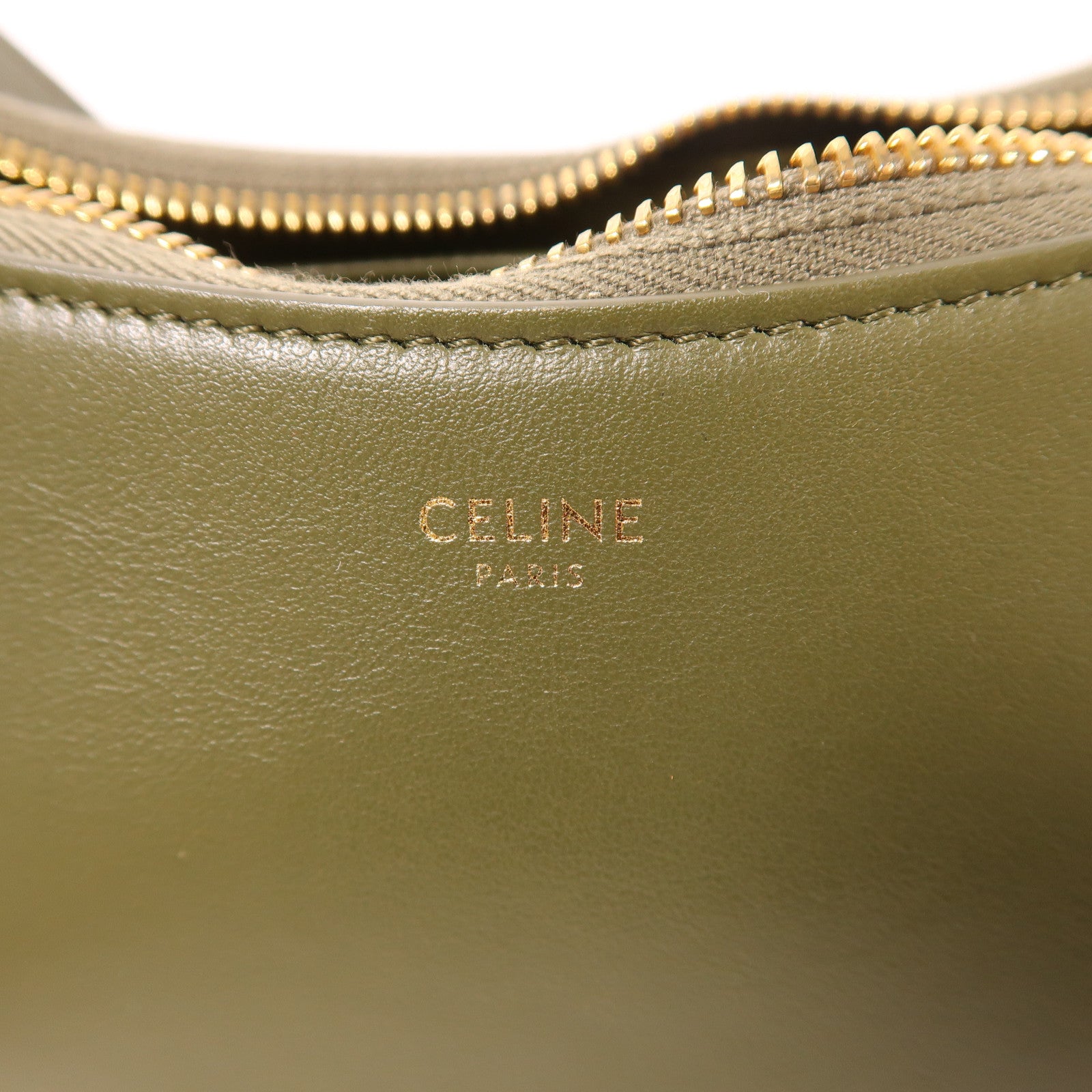 CELINE 牛皮皮革Ava金扣肩背袋