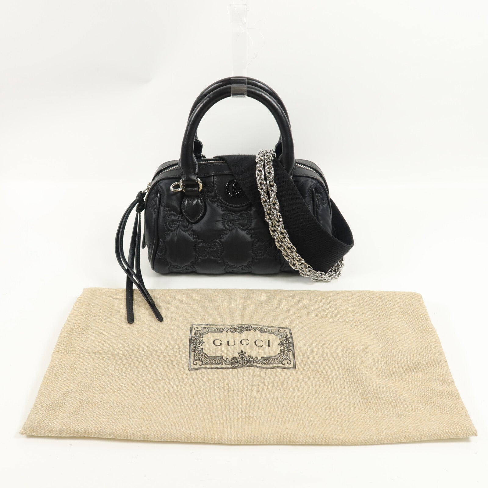 GUCCI 牛皮皮革Matelasse Mini Bag手挽肩背兩用袋
