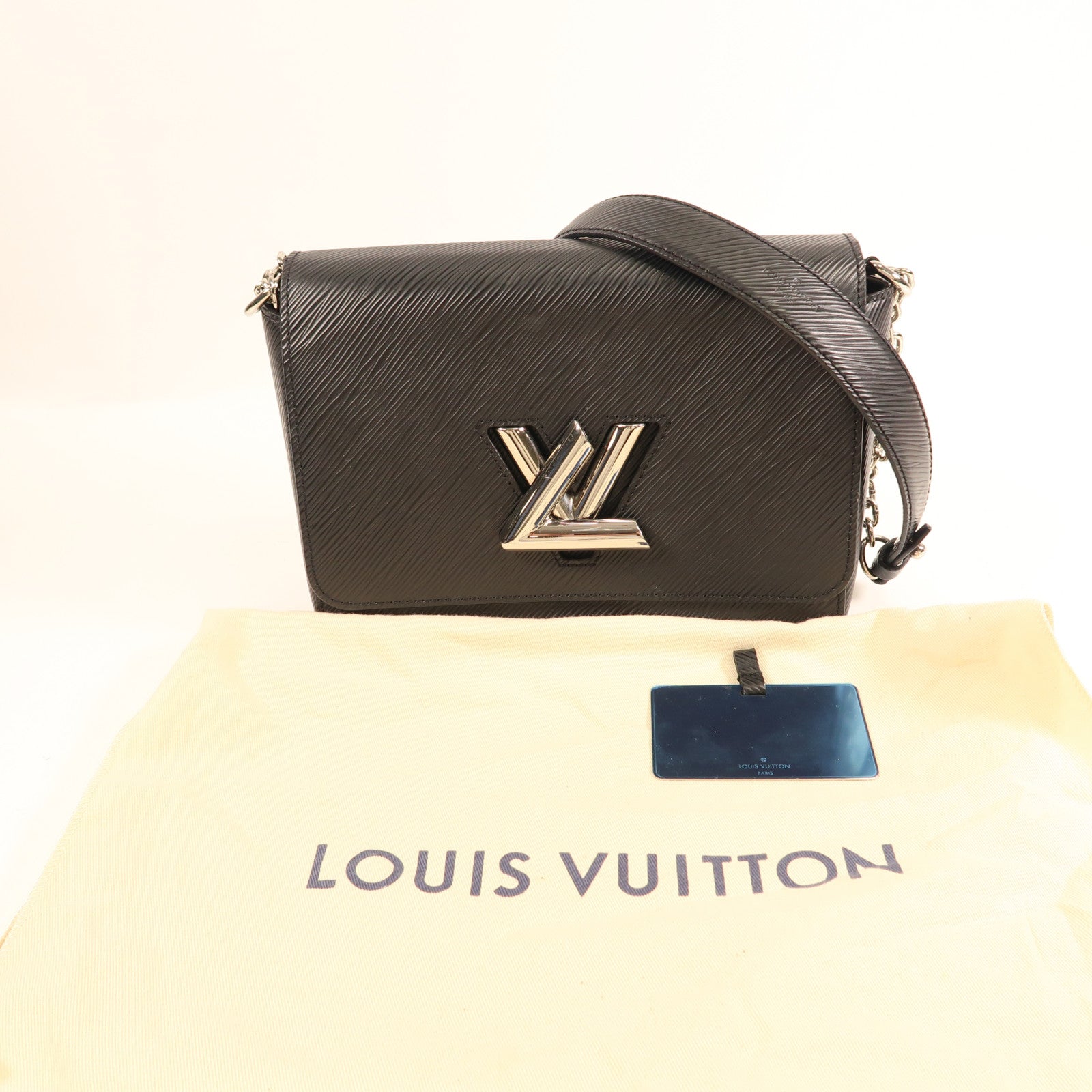 LOUIS VUITTON Epi Twist MM銀扣鏈帶肩背袋