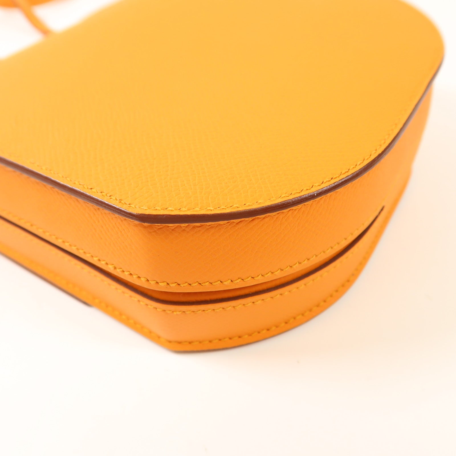 HERMES 【激減優惠】Epsom皮革Mini Mosaique銀扣肩背袋Abricot