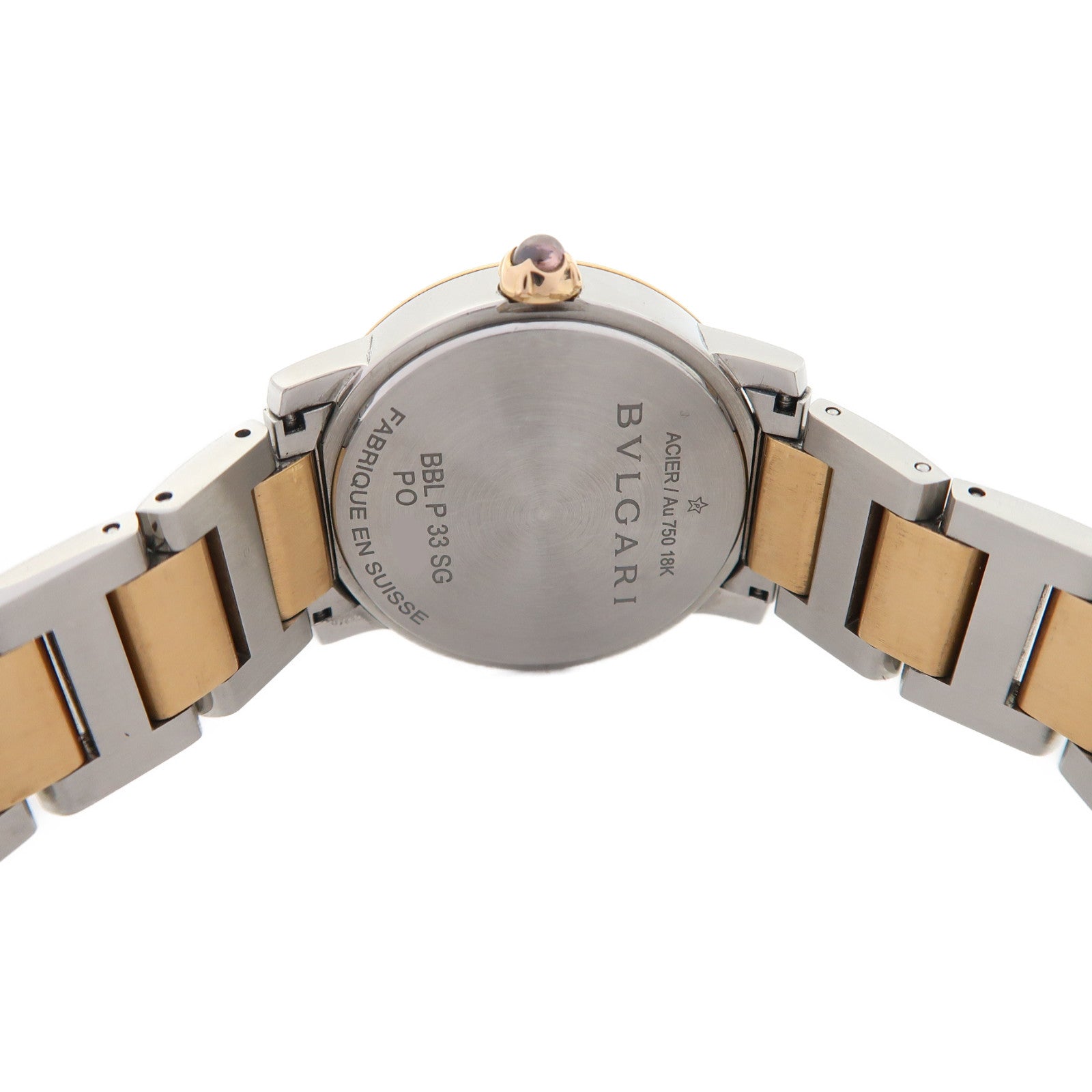 BVLGARI Bvlgari Bvlgari不鏽鋼/18K玫瑰金手錶自動機芯珠光色