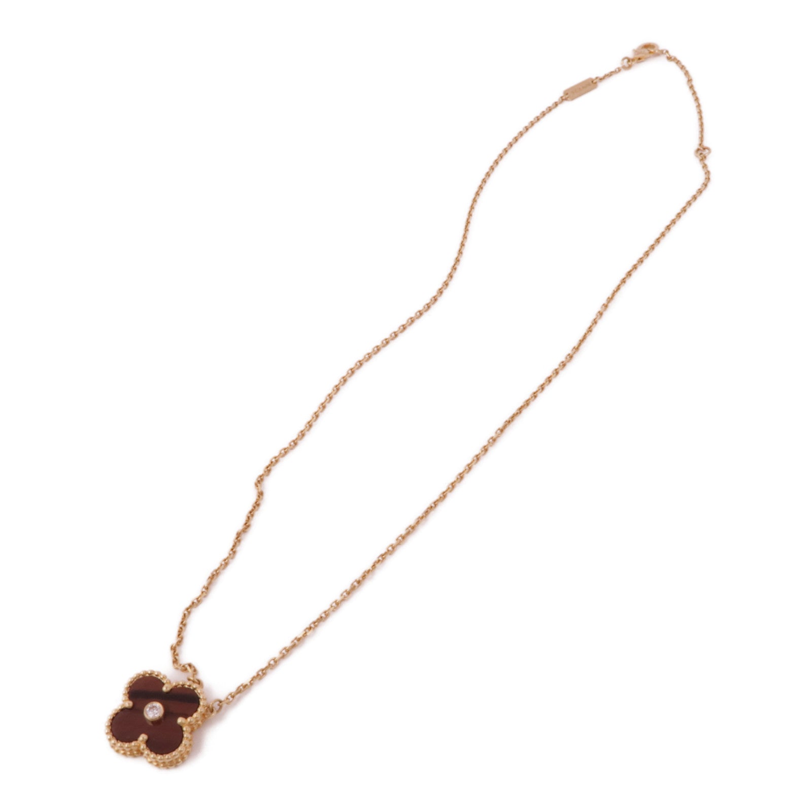 Van Cleef & Arpels 【激減優惠】18K玫瑰金Vintage Alhambra Bullseye Dia項鍊