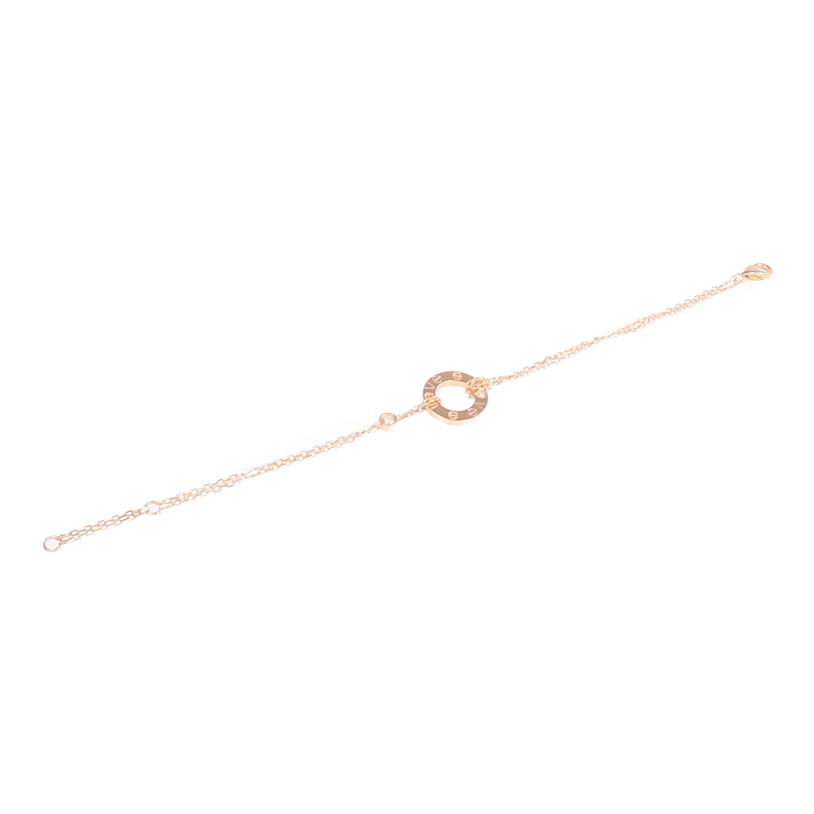 CARTIER 18K玫瑰金Love Bracelet 2 Diamonds鑽石手鏈