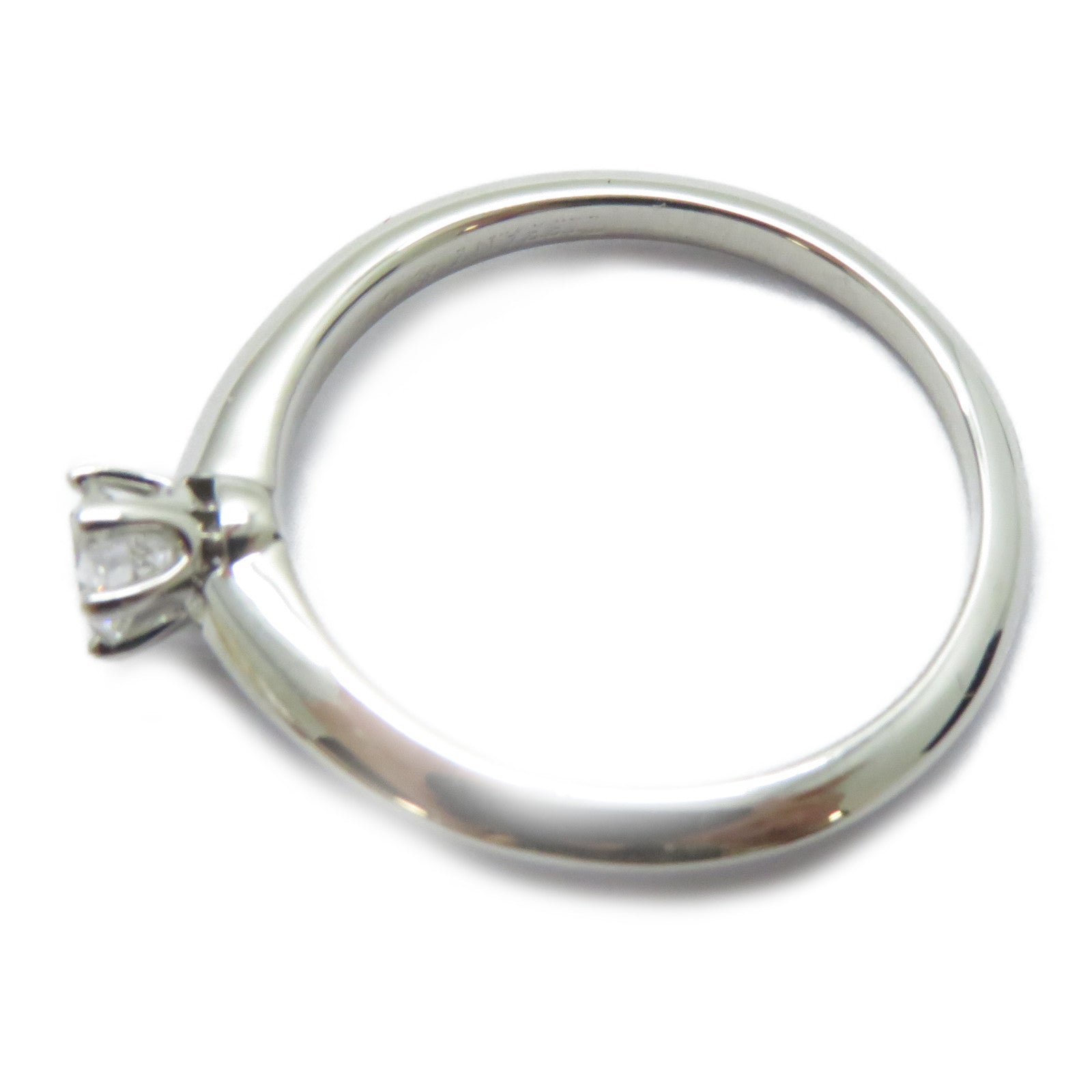 TIFFANY＆CO 950鉑金Solitaire Diamond Ring鑽石戒指US#6