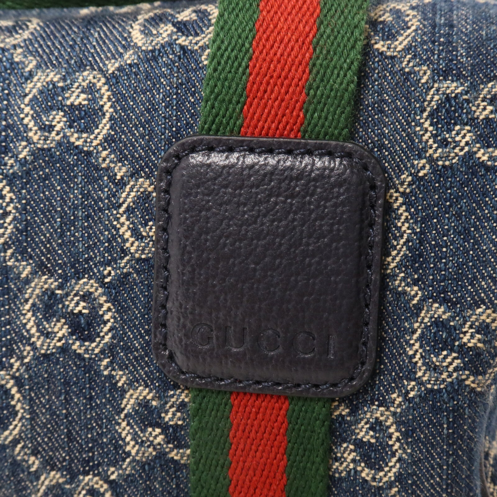 GUCCI 牛仔布Ophidia Boston手挽肩背兩用袋