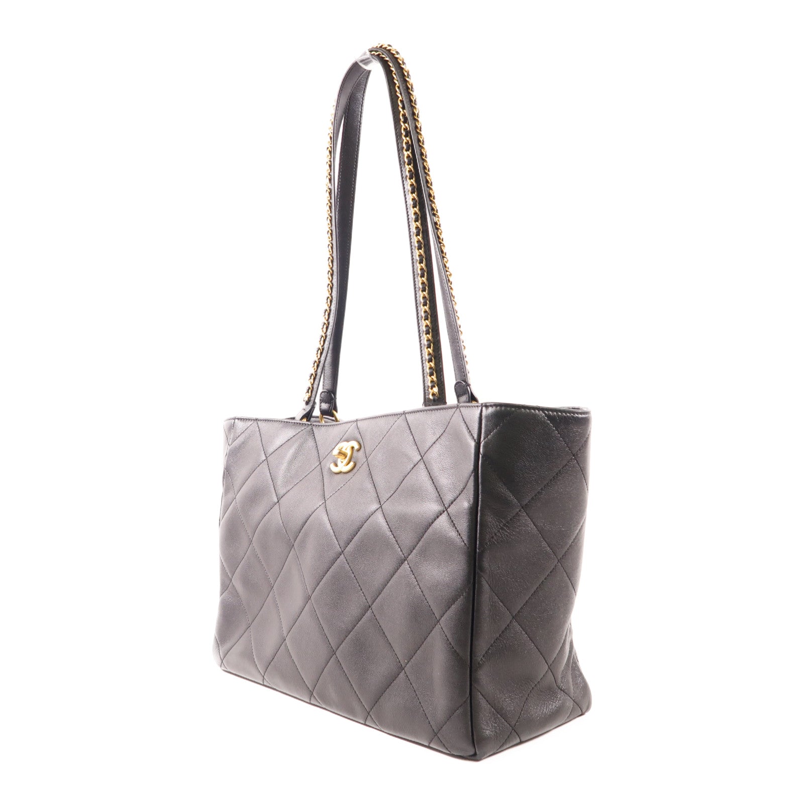 CHANEL 牛皮皮革Shoulder Bag金扣肩背袋