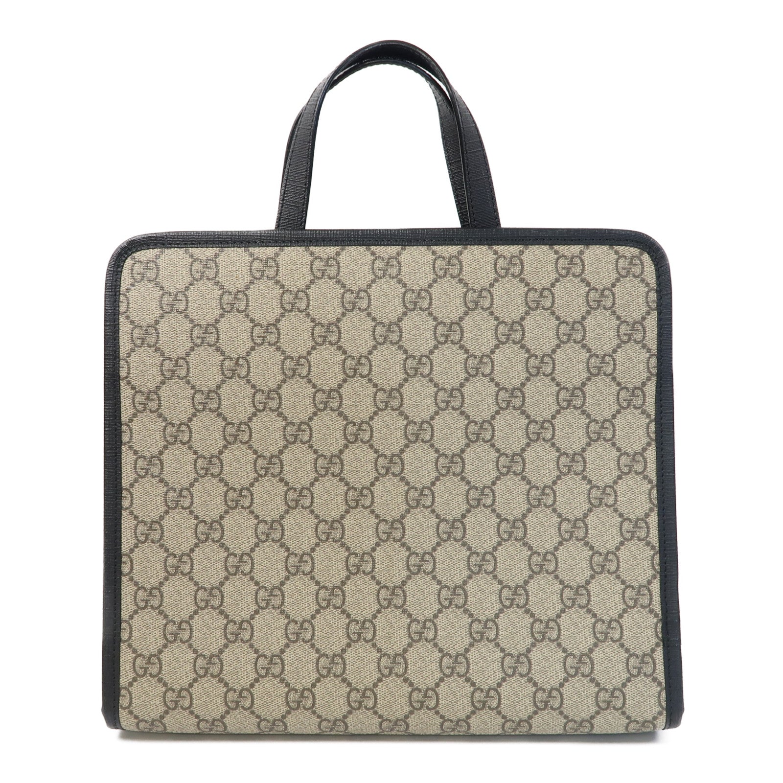 GUCCI 塗層帆布Apple Hand Bag銀扣手挽袋灰色