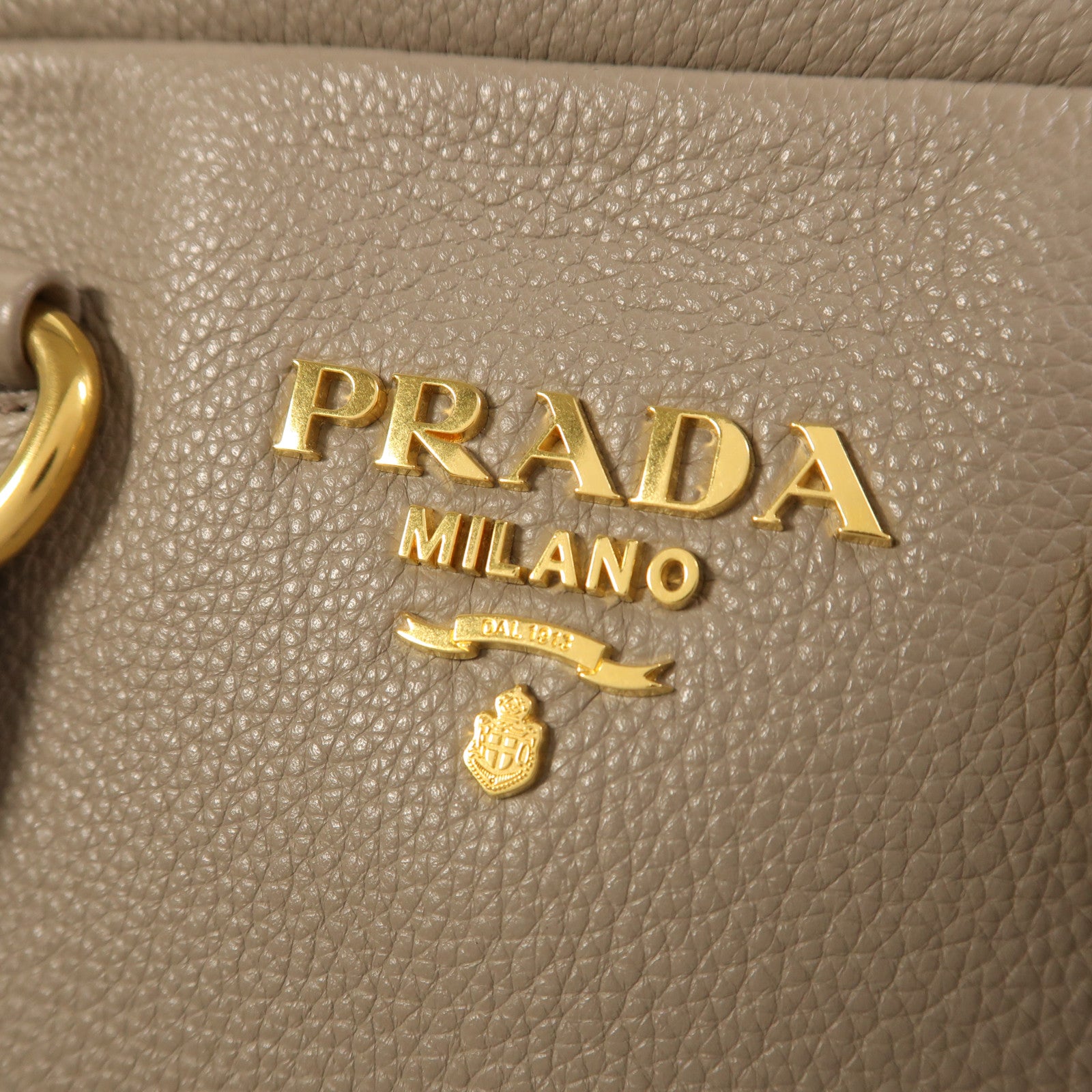 PRADA 牛皮皮革2 Way Shoulder金扣手挽肩背兩用袋