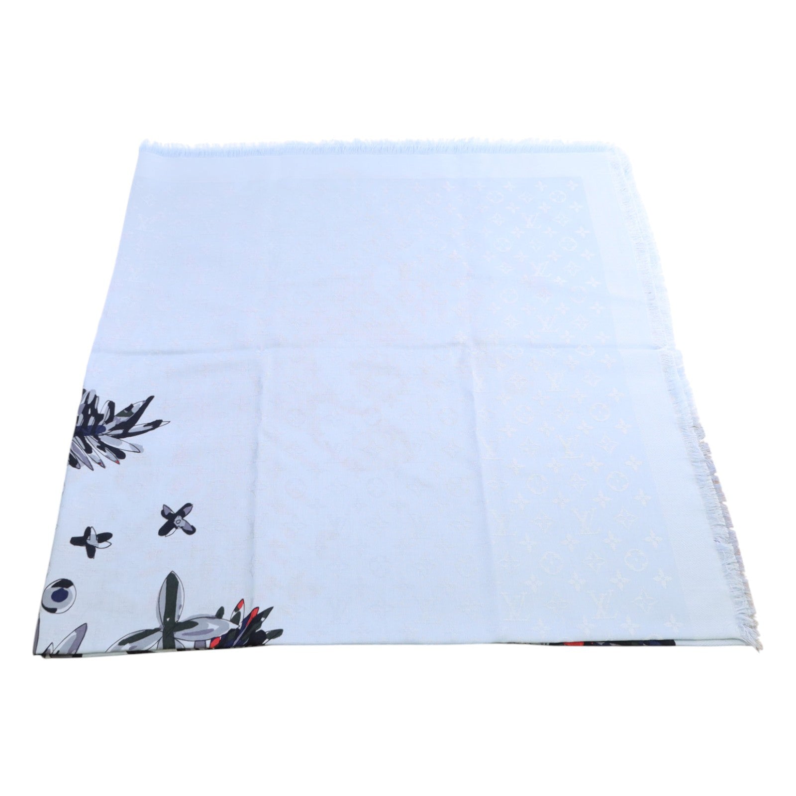 LOUIS VUITTON 羊毛/絲質Scarf絲巾