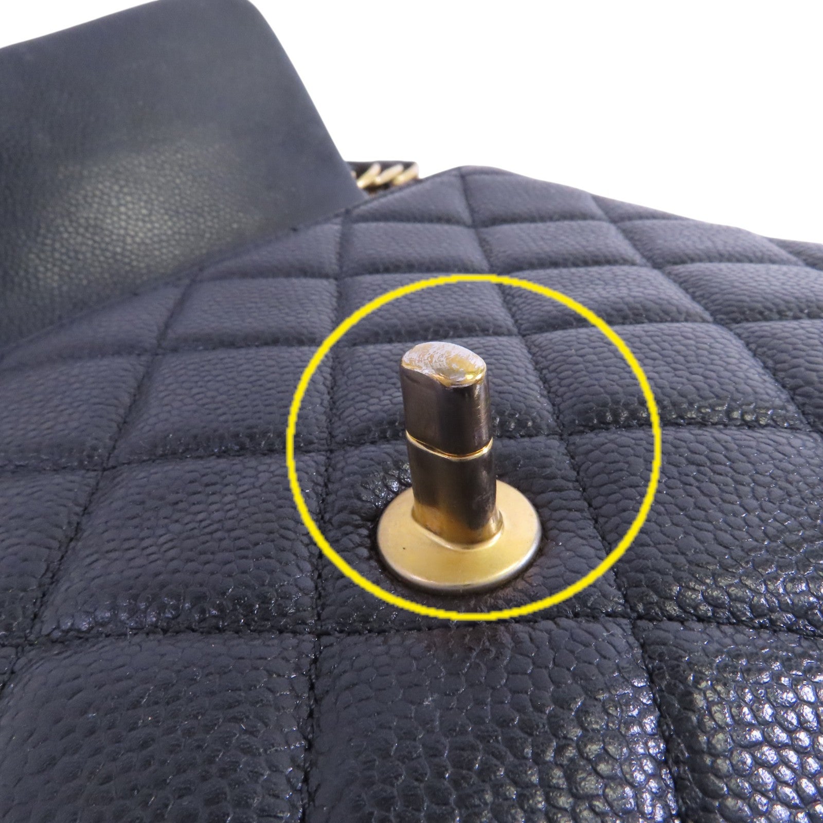 CHANEL 牛皮皮革Chain Shoulder Bag金扣鏈帶肩背袋