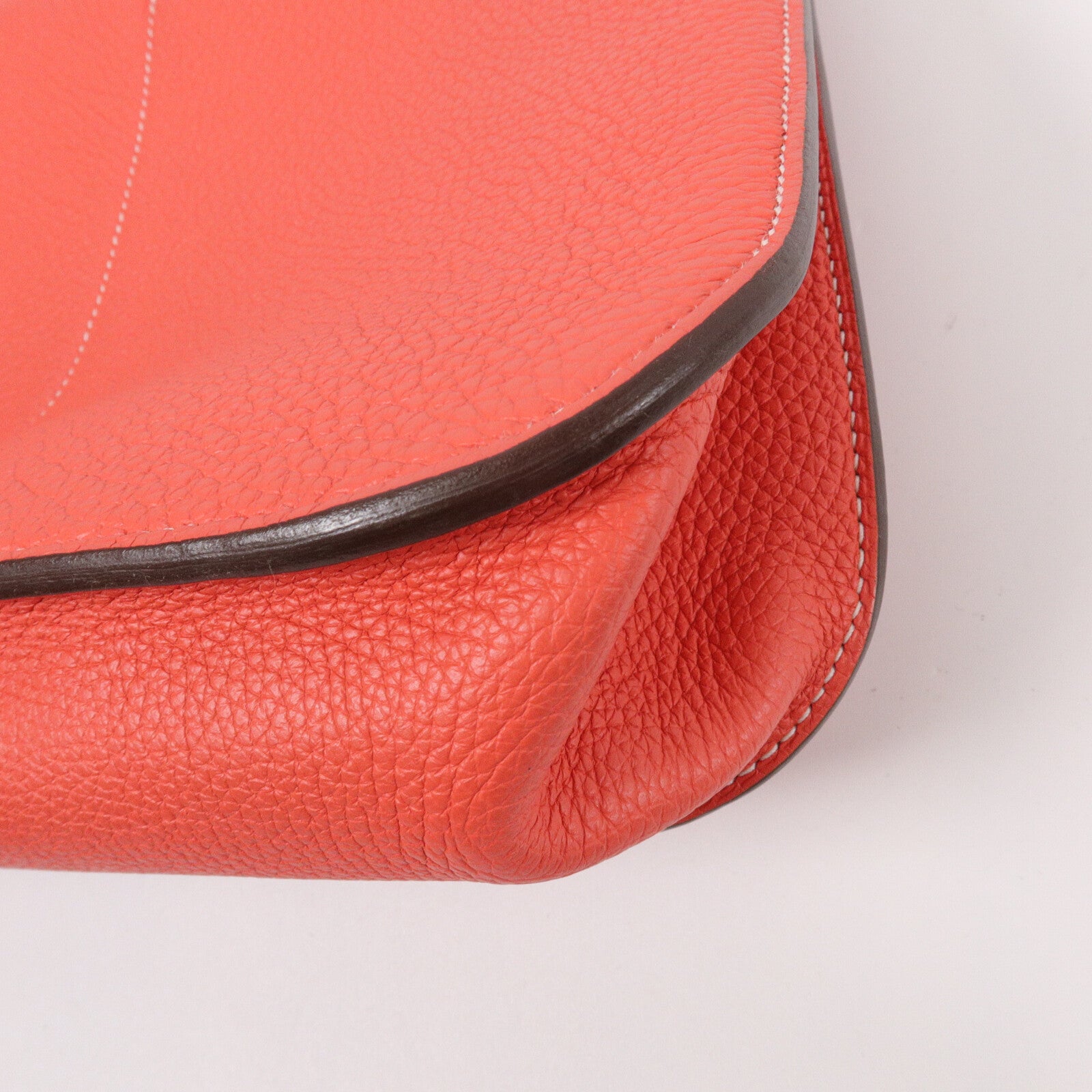 HERMES Clemence皮革Halzan 31手挽肩背兩用袋Rose Jaipur/Capucine