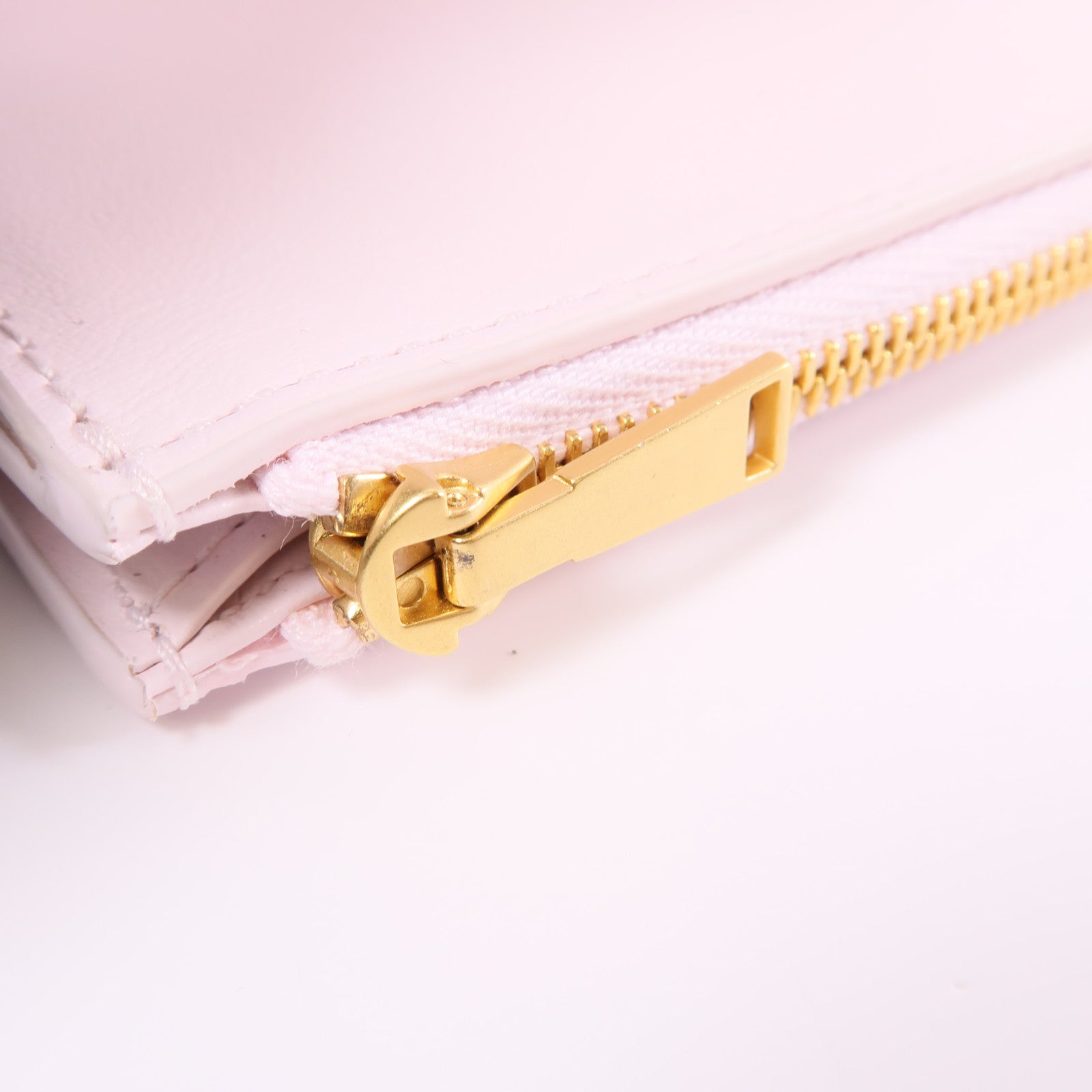 BOTTEGA VENETA 織紋皮革Wallet金扣錢包粉紅色