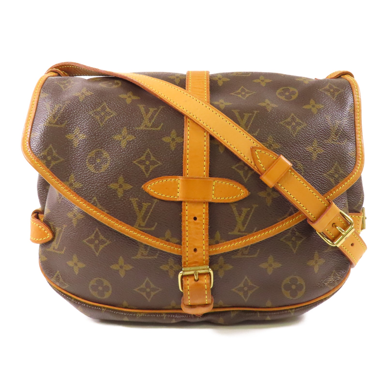 LOUIS VUITTON Monogram Saumur 30金扣肩背袋