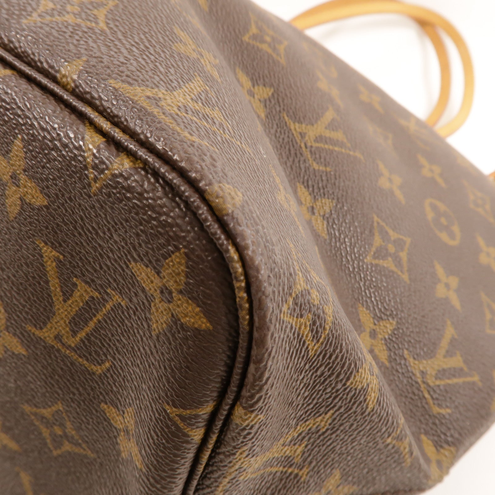LOUIS VUITTON Monogram Neverfull MM金扣手挽袋
