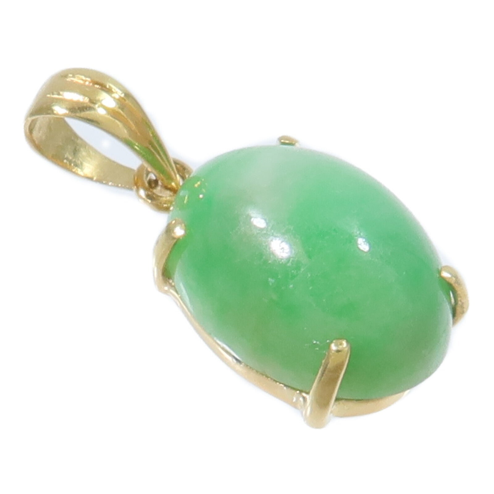 JEWELRY 18K黃金Jade Pendant Top翡翠吊墜