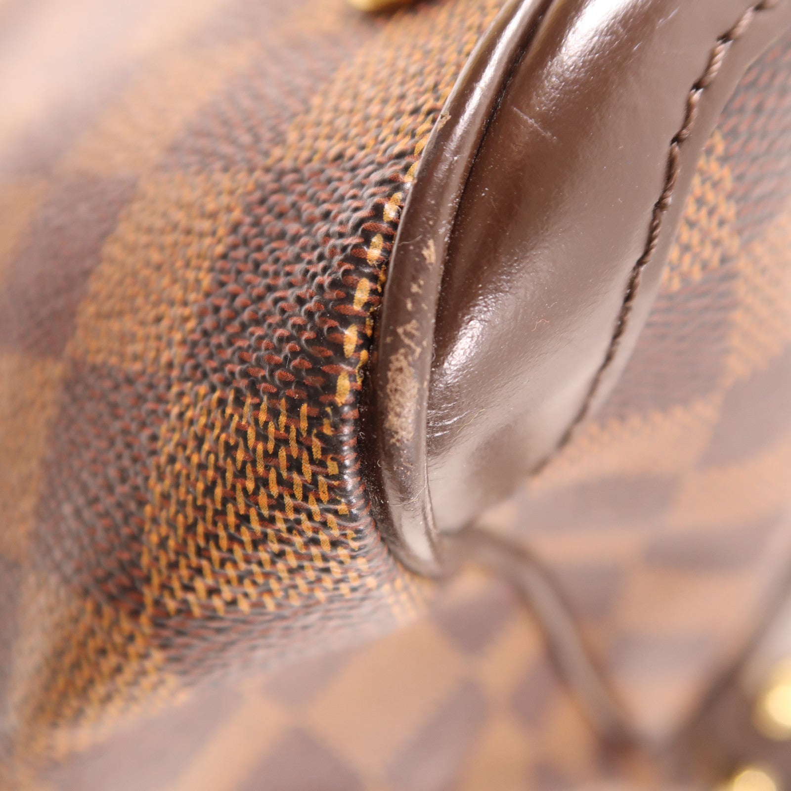 LOUIS VUITTON 【激減優惠】Damier Verona PM金扣肩背袋棕色