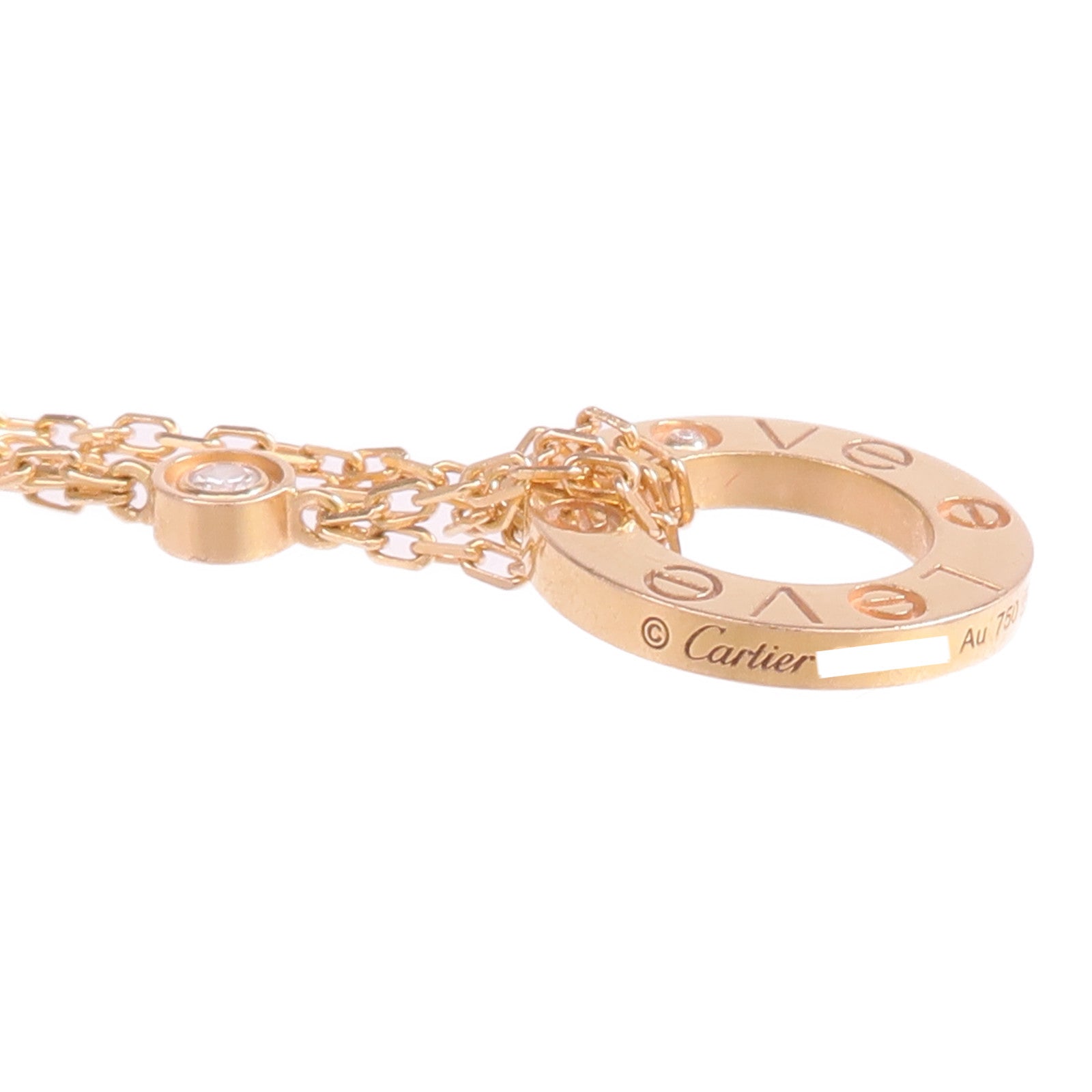 CARTIER 18K玫瑰金Love Bracelet 2 Diamonds鑽石手鏈
