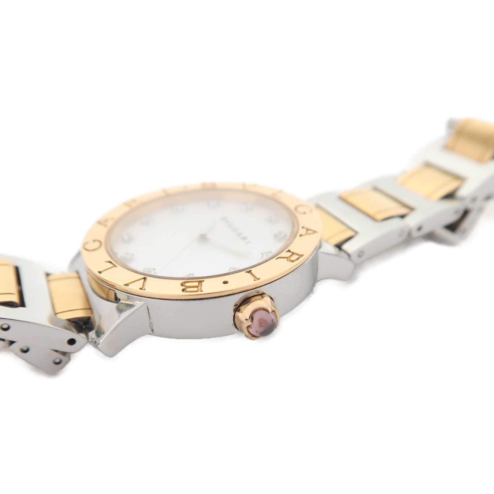 BVLGARI Bvlgari Bvlgari不鏽鋼/18K玫瑰金手錶自動機芯珠光色