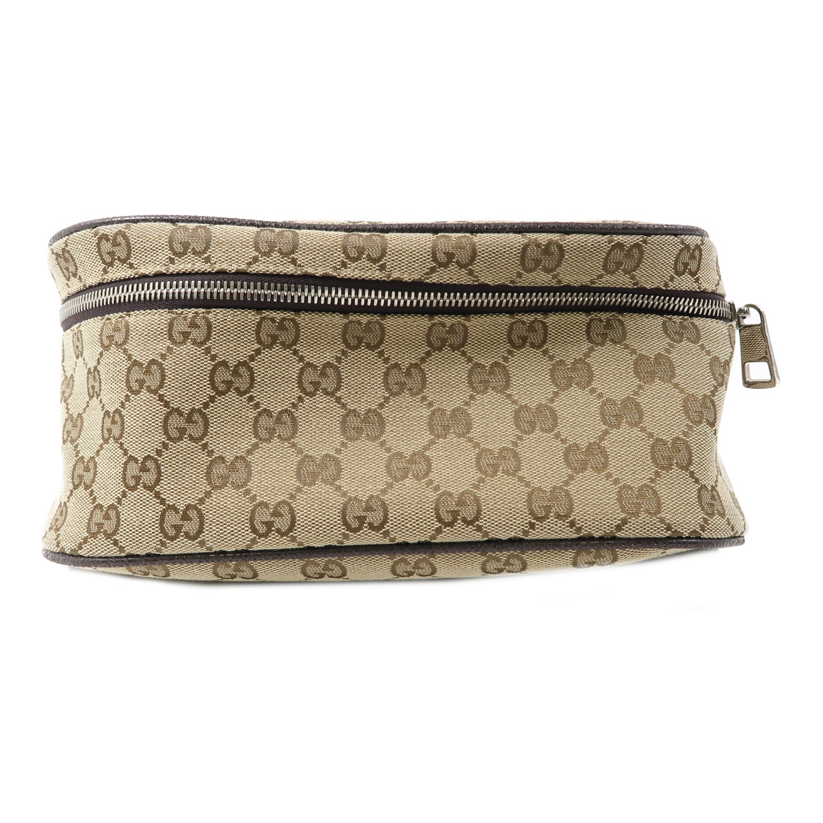 GUCCI 帆布Waist Bag銀扣腰包啡色