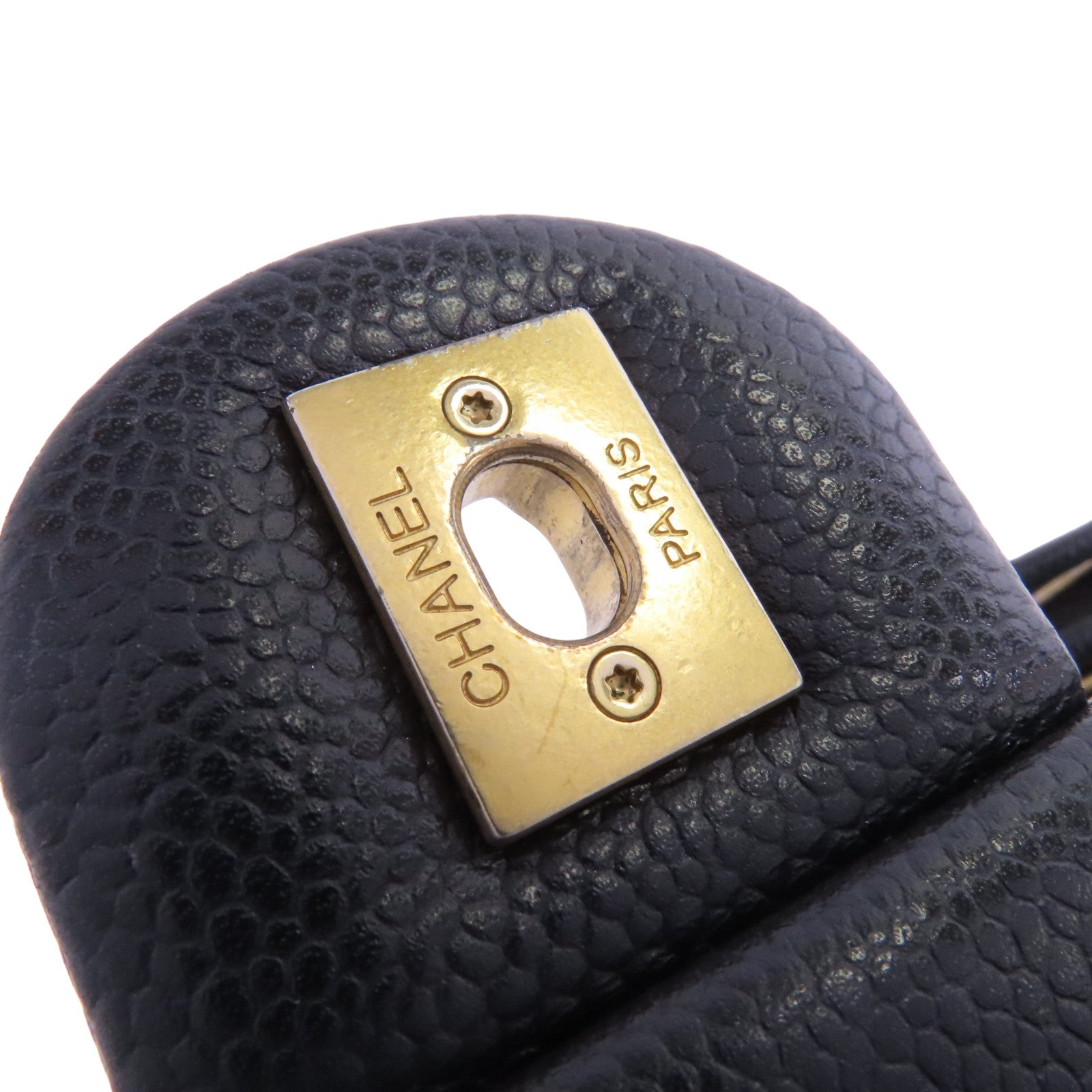 CHANEL 牛皮皮革Chain Shoulder Bag金扣鏈帶肩背袋