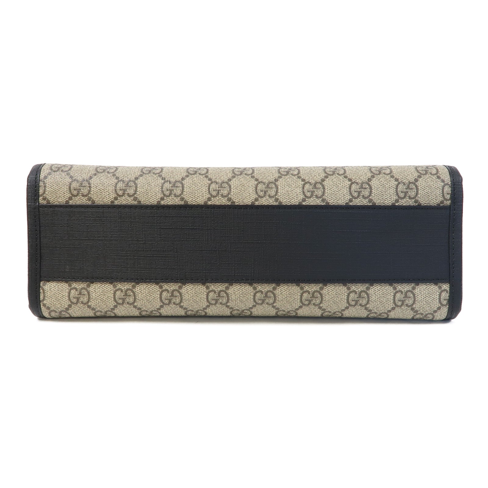GUCCI 塗層帆布Apple Hand Bag銀扣手挽袋灰色