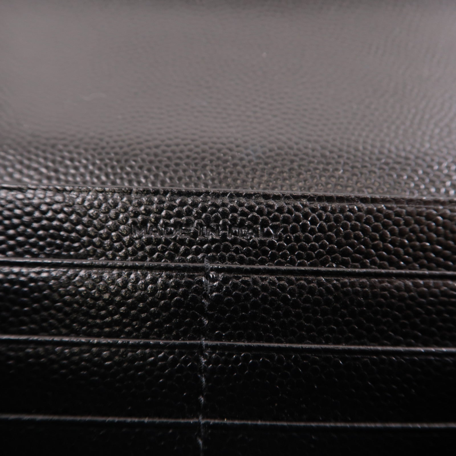 SAINT LAURENT 牛皮皮革Long Wallet金扣長錢包黑色