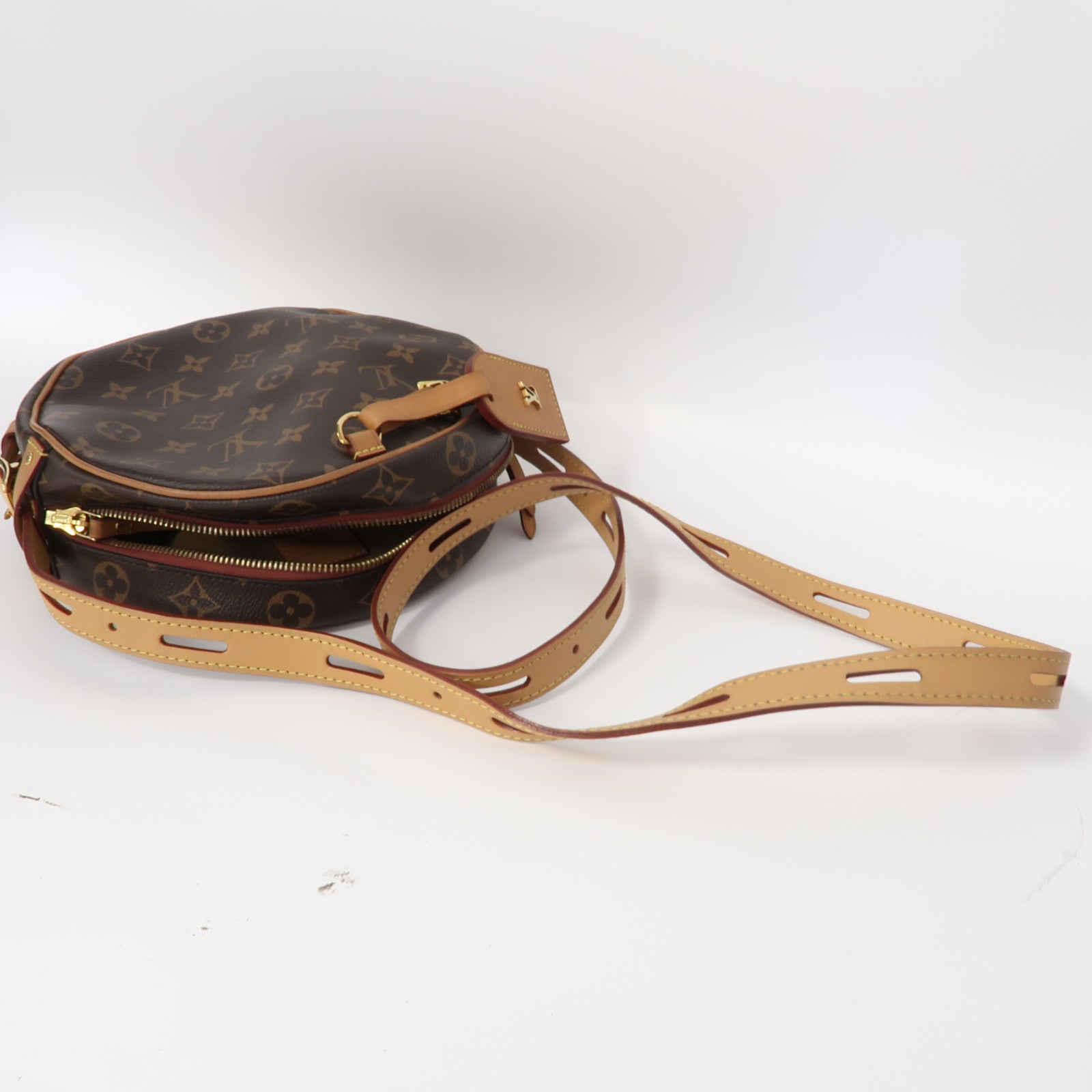LOUIS VUITTON Monogram Boite Chapeau Souple金扣肩背袋啡色