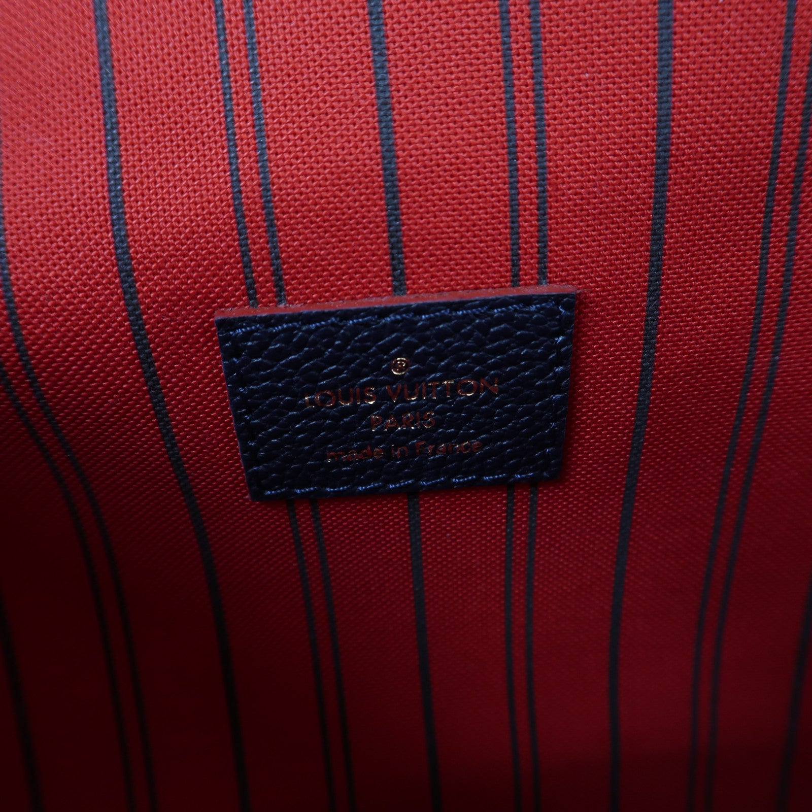 LOUIS VUITTON Monogram Empreinte Metis MM金扣手挽肩背兩用袋深藍色