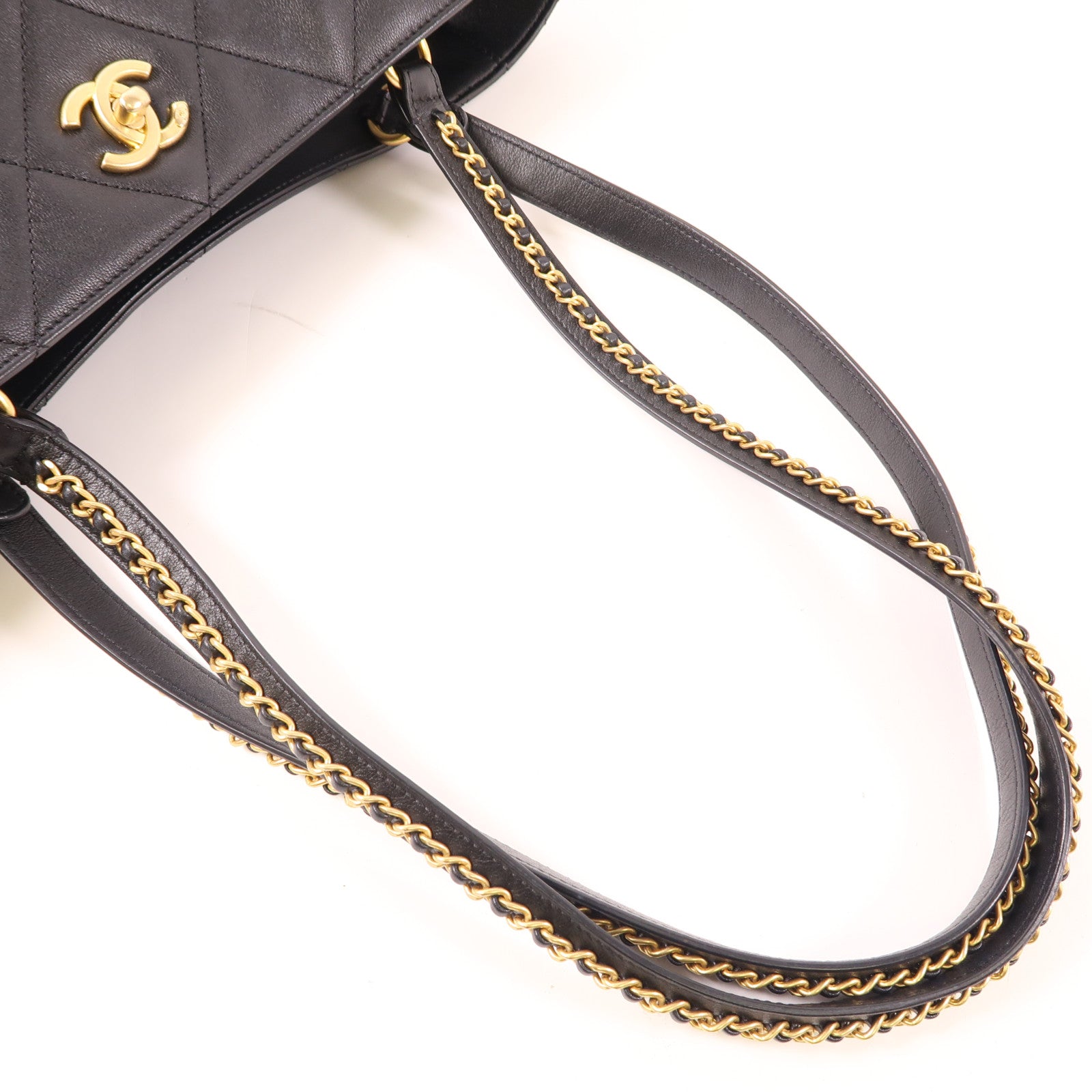 CHANEL 牛皮皮革Shoulder Bag金扣肩背袋