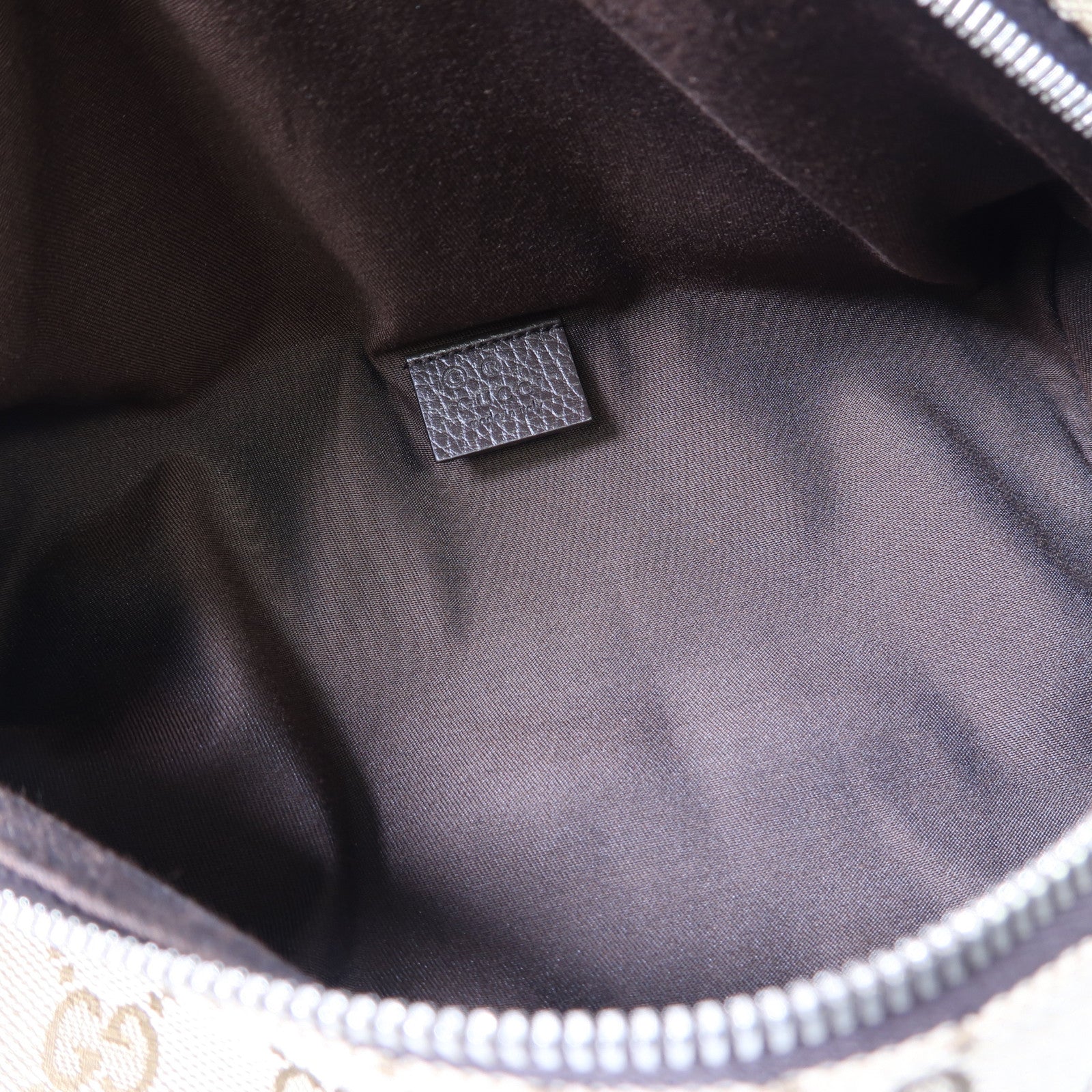 GUCCI 帆布Waist Bag銀扣腰包啡色