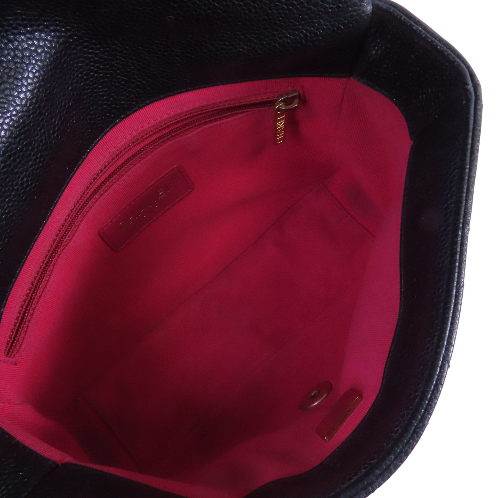 CHANEL 牛皮皮革Chain Shoulder Bag金扣鏈帶肩背袋