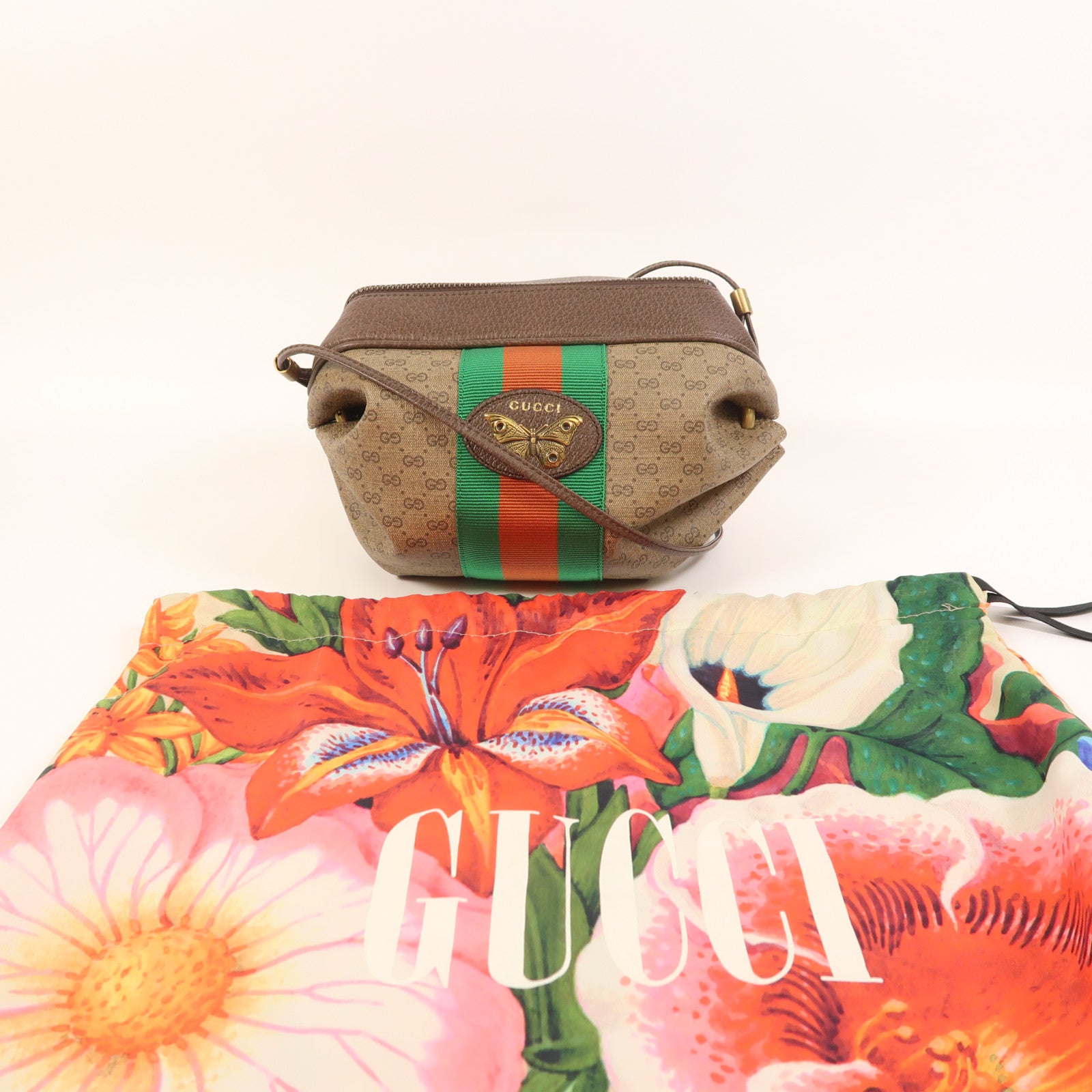 GUCCI 塗層帆布New Candy金扣肩背袋