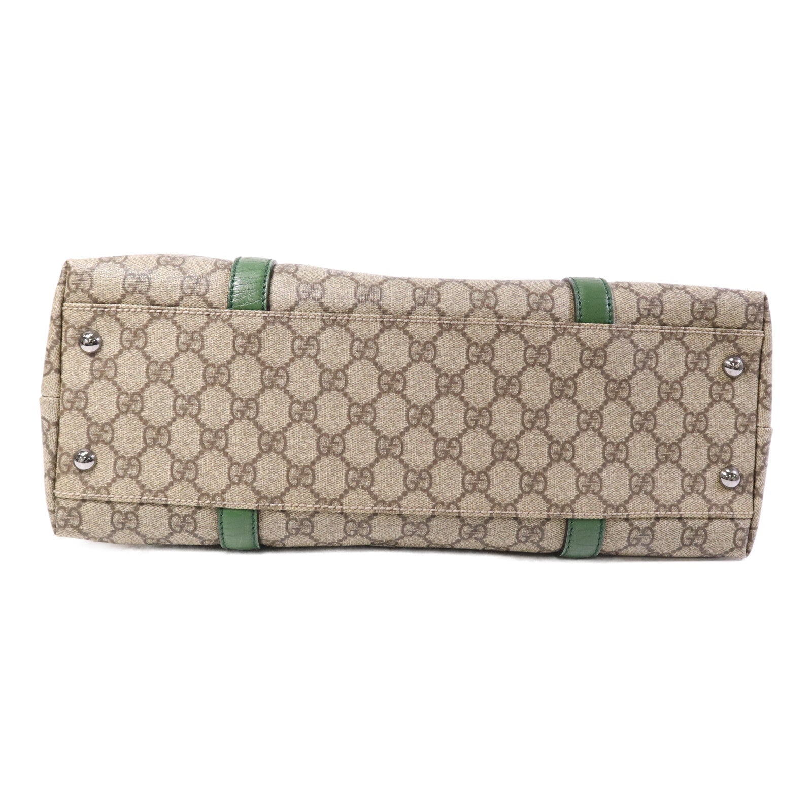 GUCCI GG帆布Tote Bag銀扣手挽袋