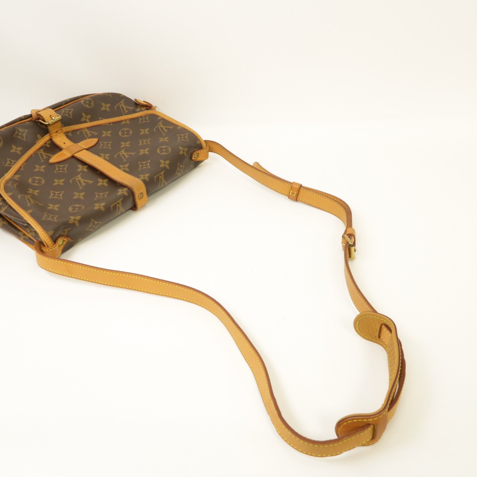 LOUIS VUITTON 【激減優惠】Monogram Saumur 30金扣肩背袋啡色