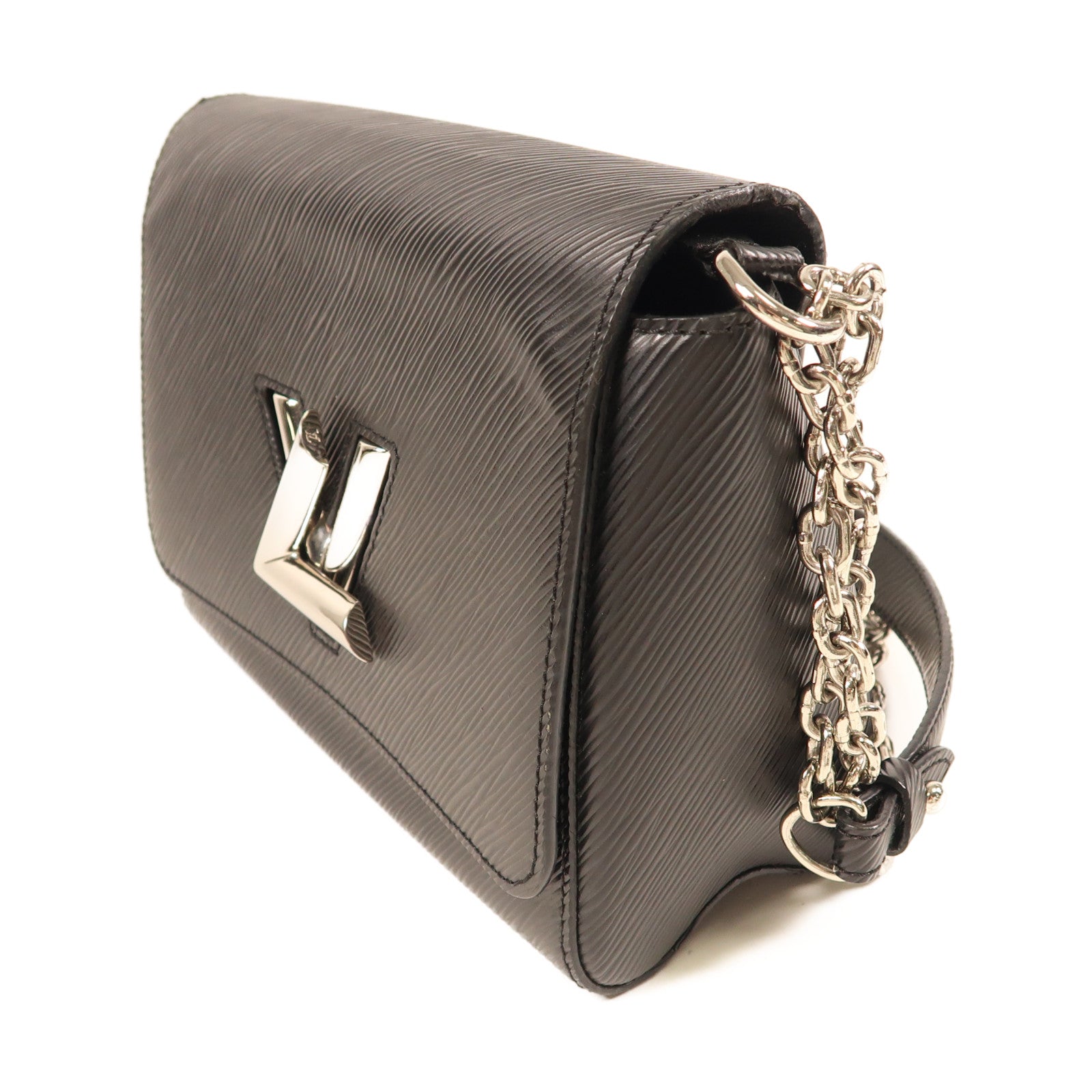 LOUIS VUITTON Epi Twist MM銀扣鏈帶肩背袋