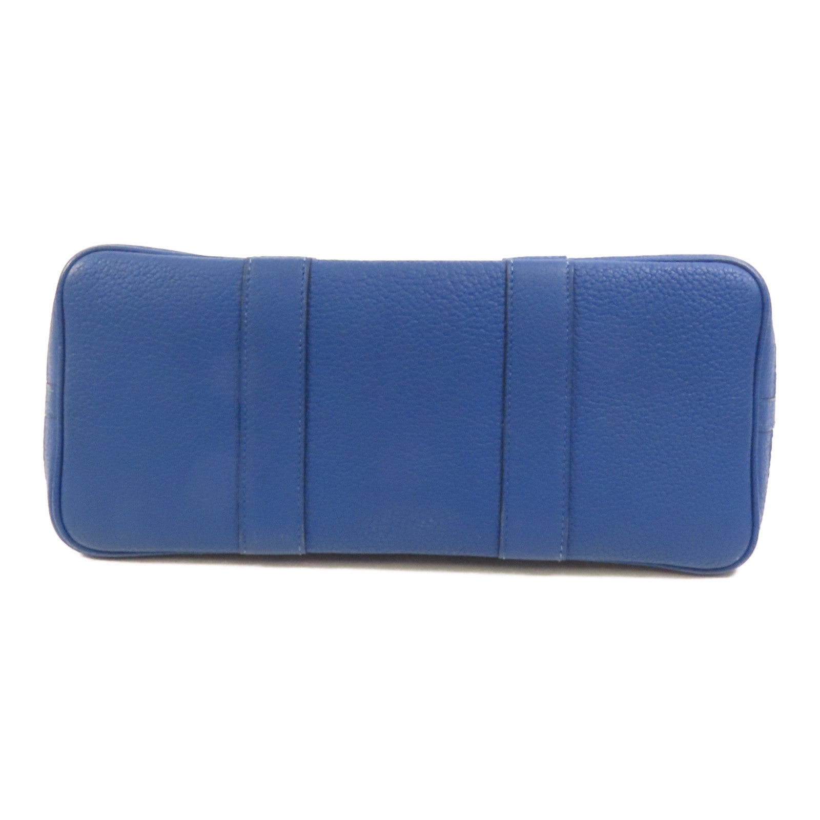 HERMES 帆布Garden Party TPM銀扣手挽袋Blue France