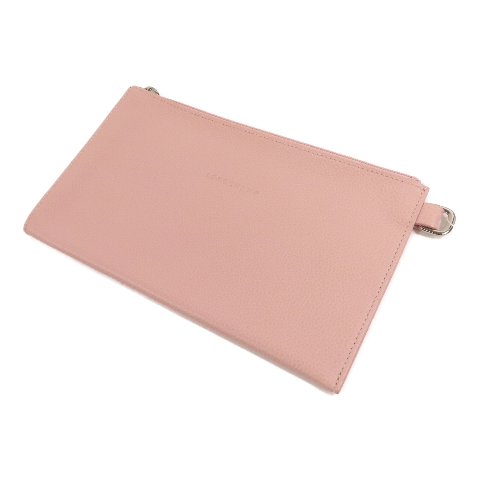 Longchamp 牛皮皮革Clutch銀扣手拿包