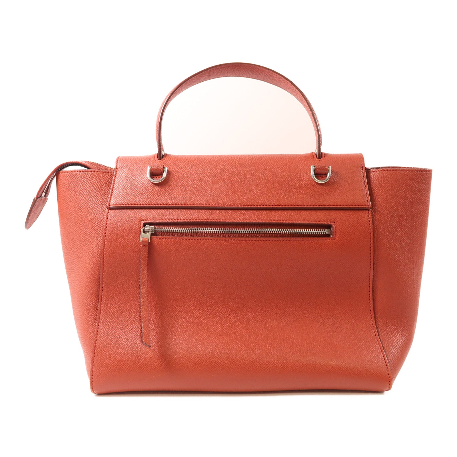 CELINE 牛皮皮革Belt Bag銀扣手挽肩背兩用袋紅色