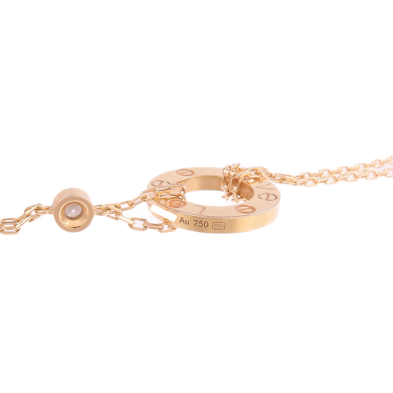 CARTIER 18K玫瑰金Love Bracelet 2 Diamonds鑽石手鏈