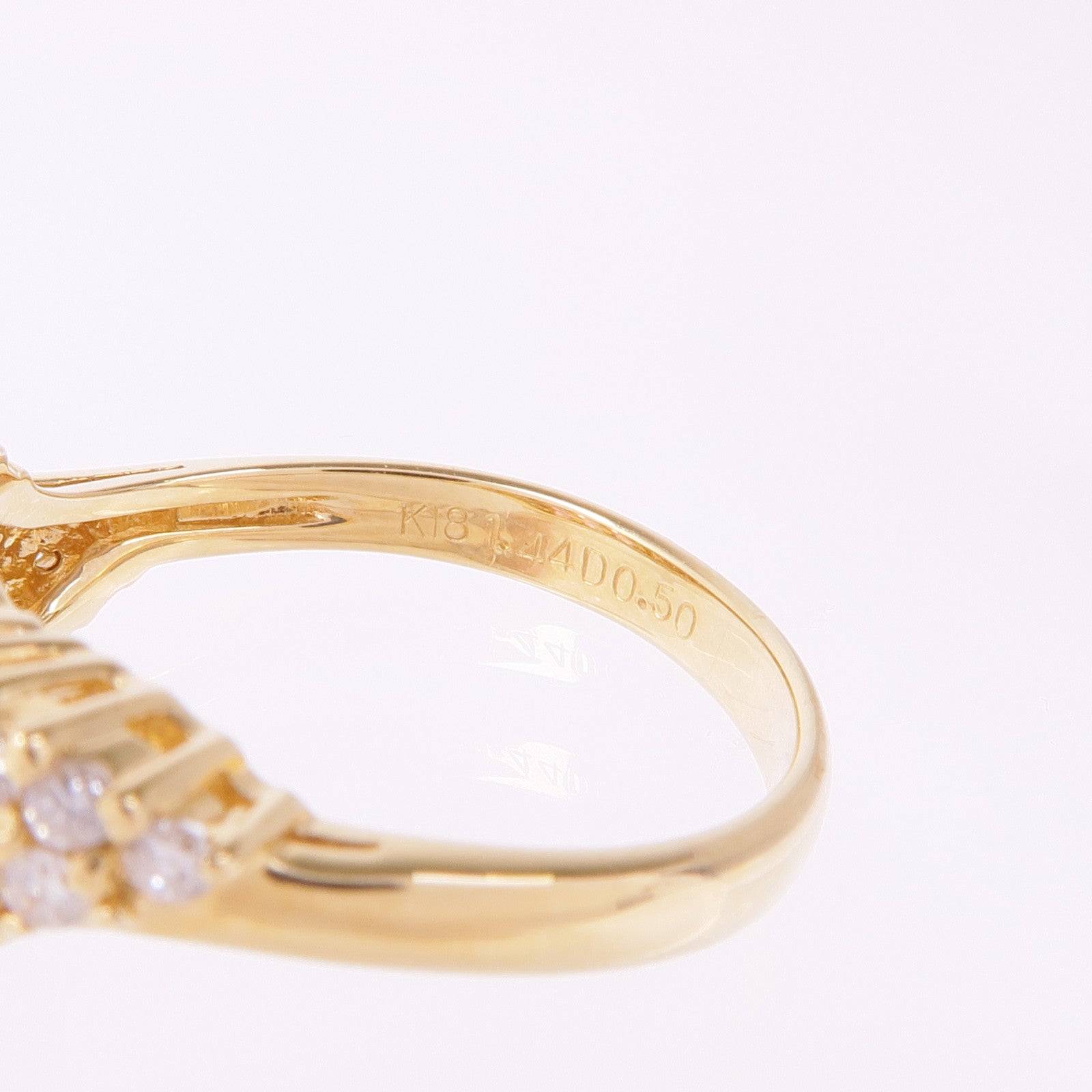 JEWELRY 18K黃金Pink Sapphire Diamond Ring粉紅色藍寶石/鑽石戒指US#6.75