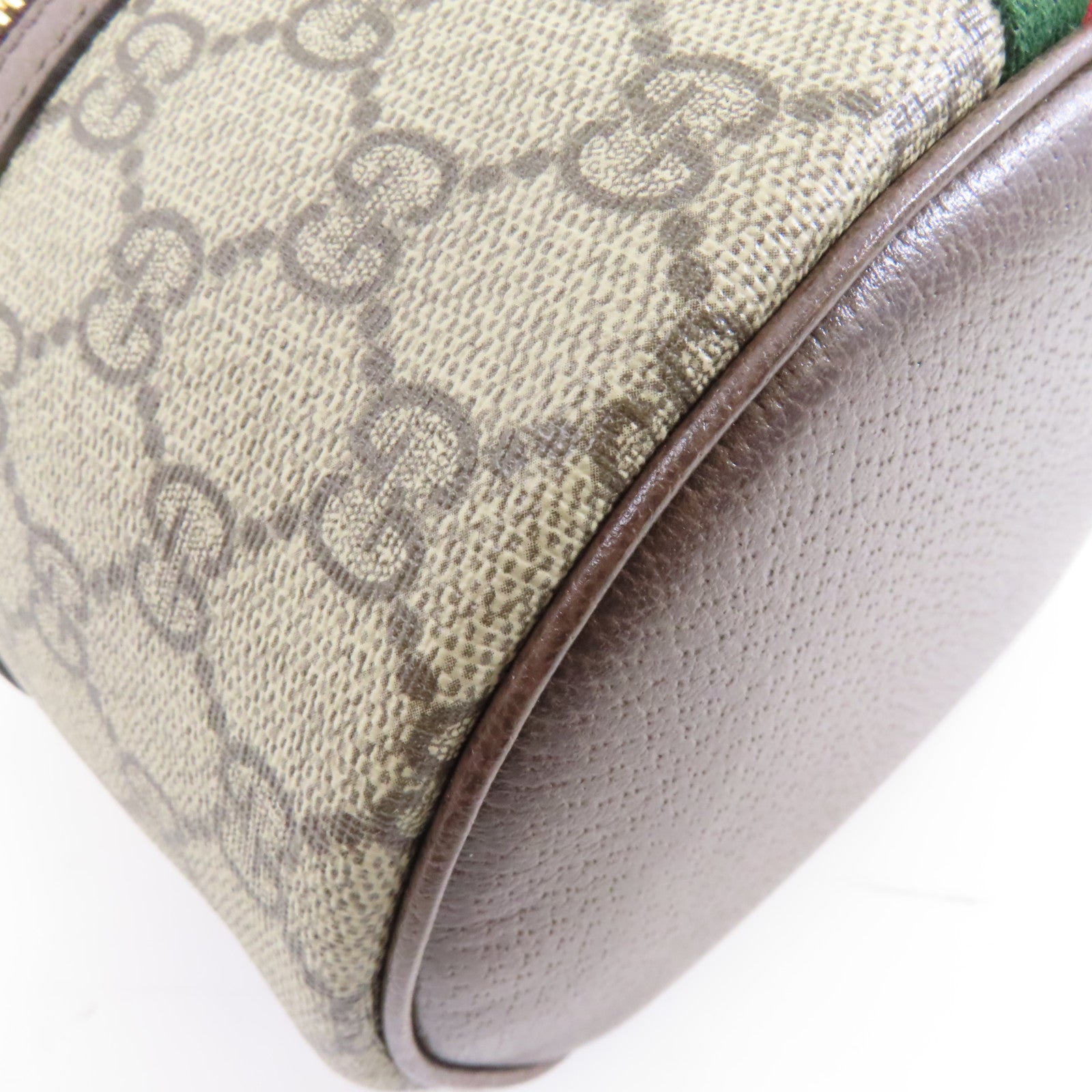 GUCCI 塗層帆布Ophidia Cosmetic Case金扣化妝袋啡色