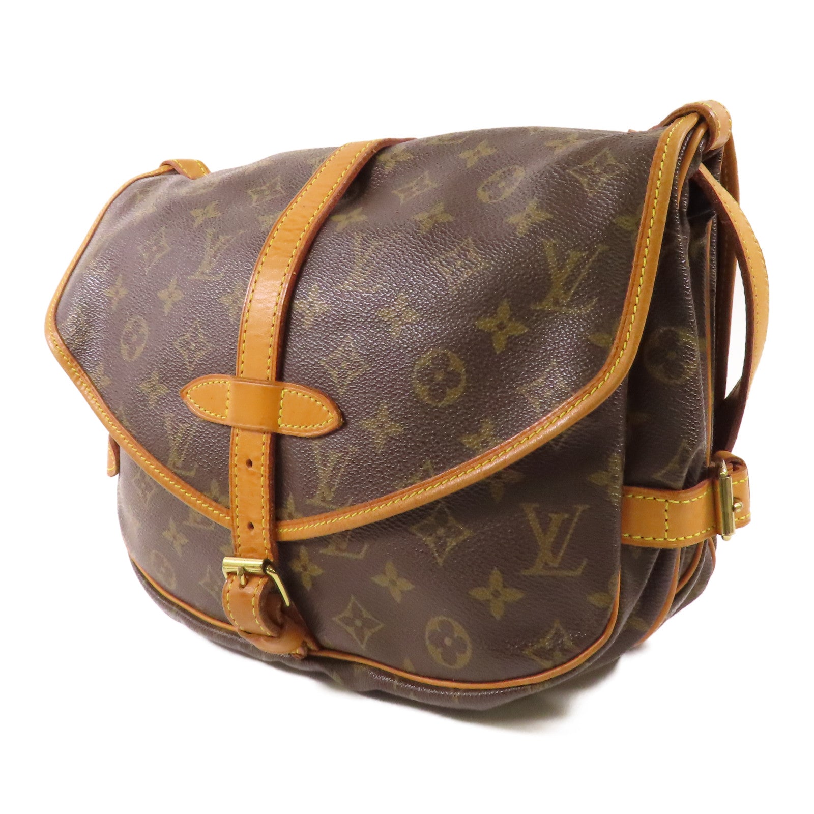 LOUIS VUITTON Monogram Saumur 30金扣肩背袋