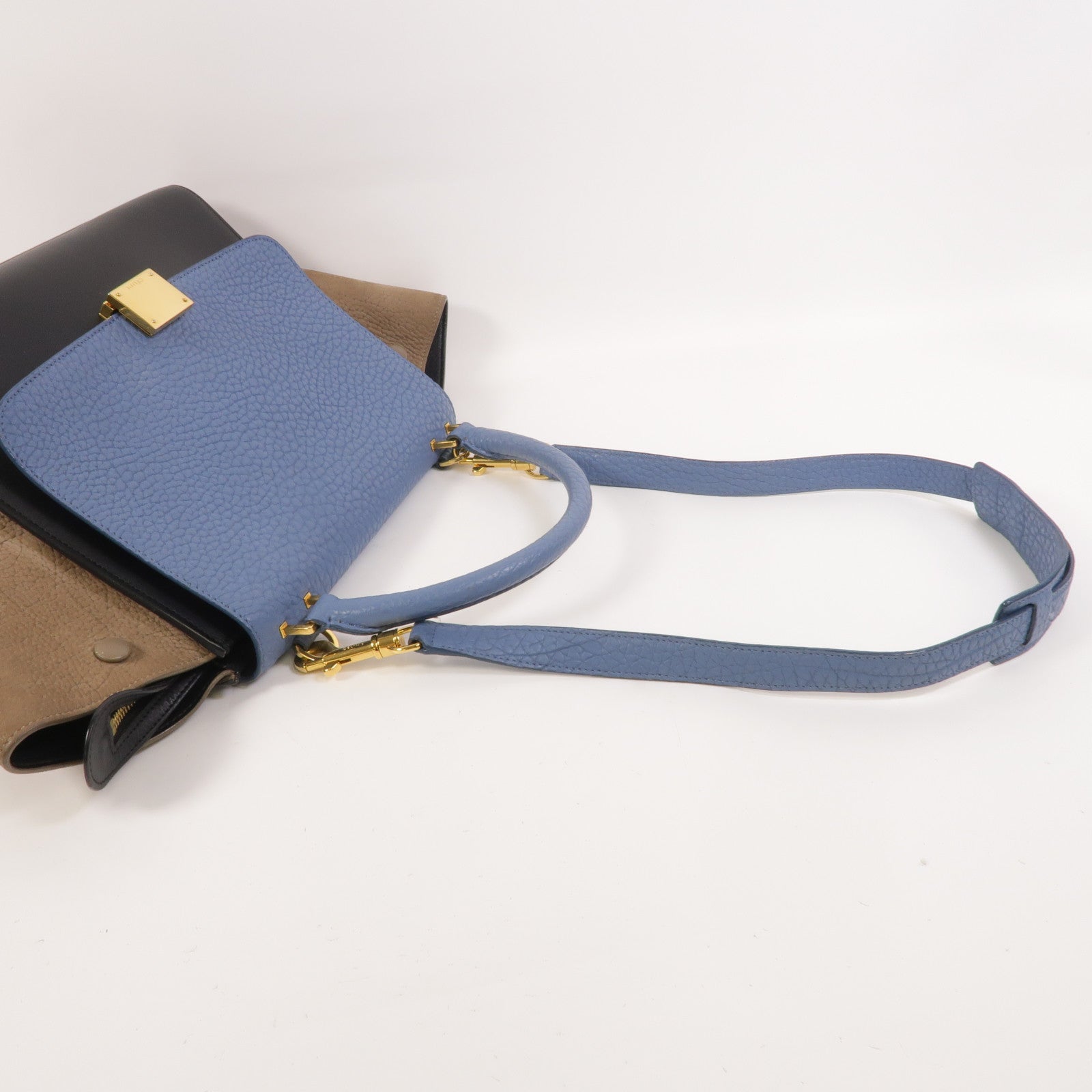 CELINE 牛皮皮革Trapeze手挽肩背兩用袋
