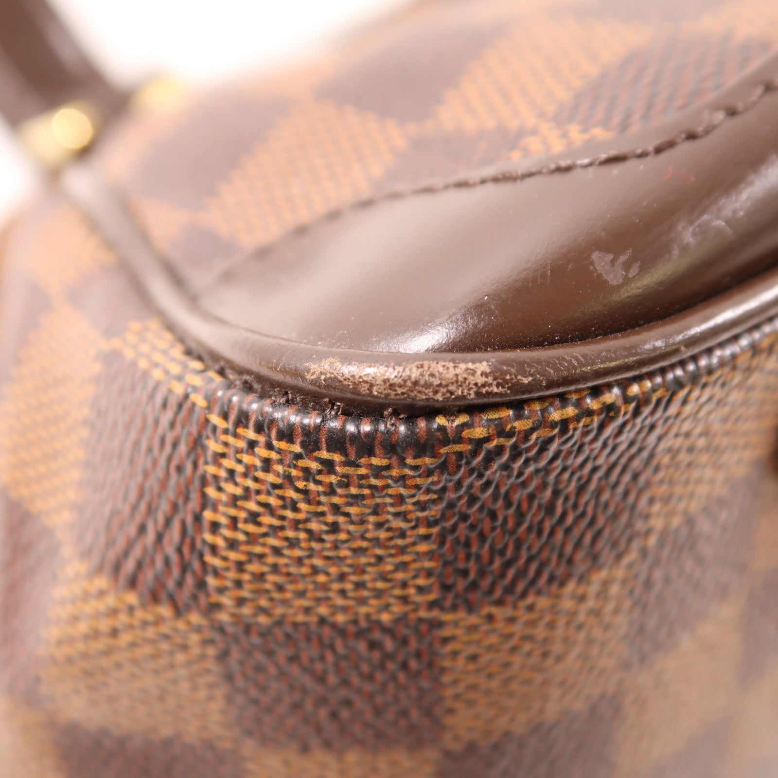 LOUIS VUITTON Damier Verona PM金扣肩背袋棕色