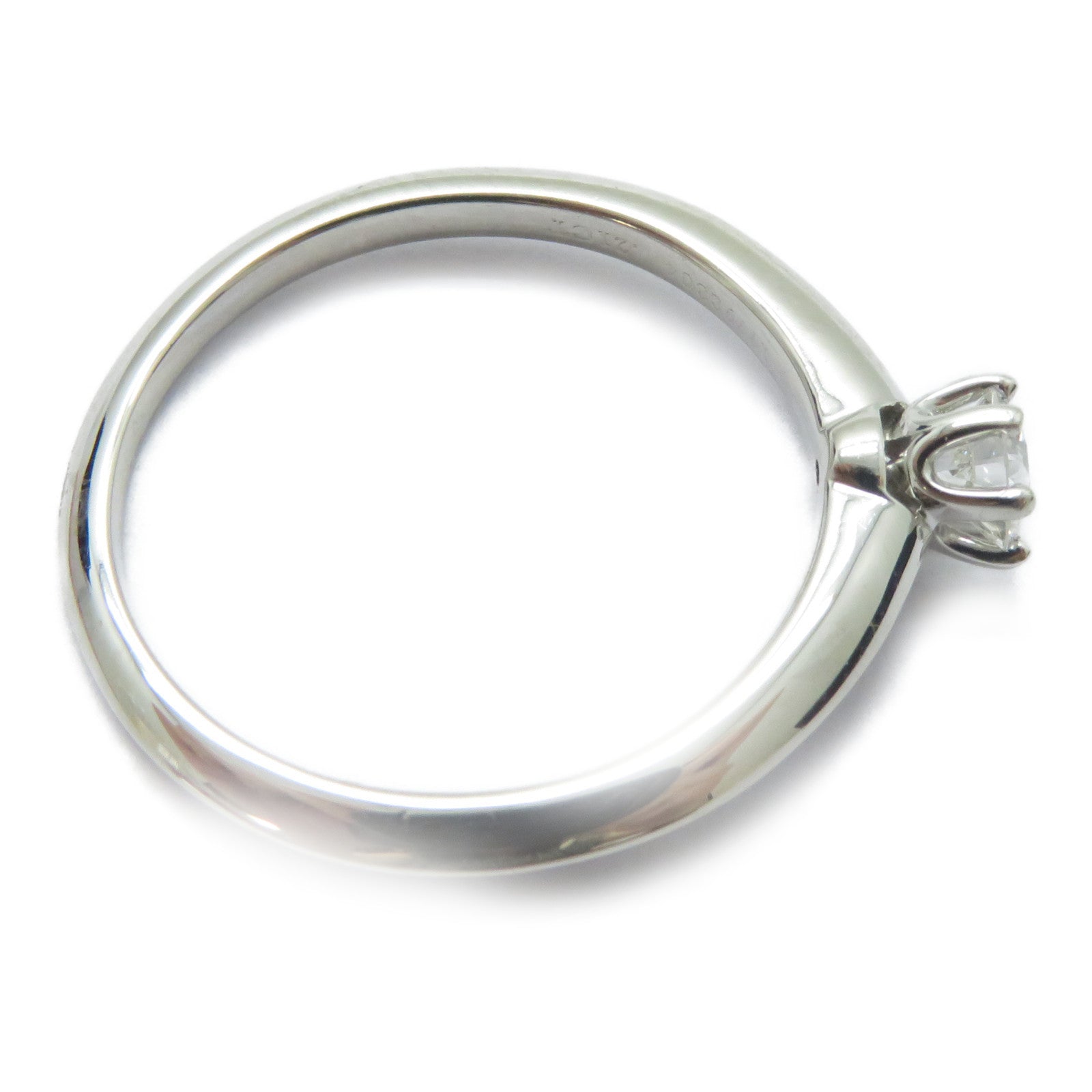 TIFFANY＆CO 950鉑金Solitaire Diamond Ring鑽石戒指US#6