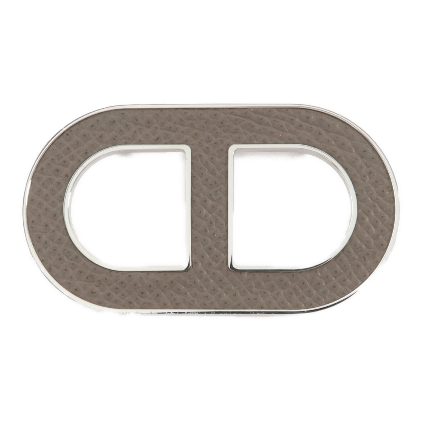 HERMES Epsom皮革/金屬Chaine d'Ancre Brooch胸針