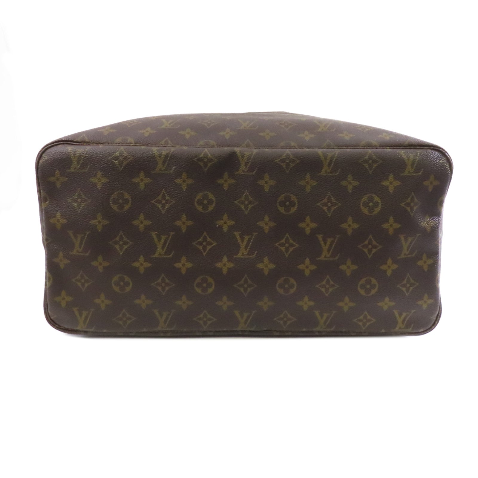 LOUIS VUITTON Monogram Neverfull GM金扣手挽袋啡色